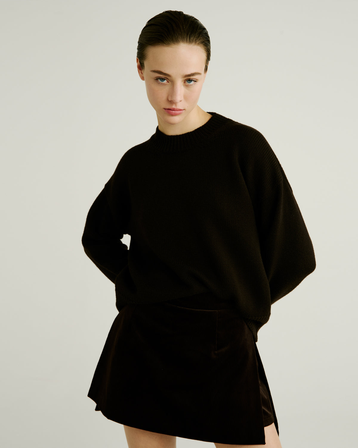 Aaron Sweater in brown Zegna Cashwool® Merino Wool