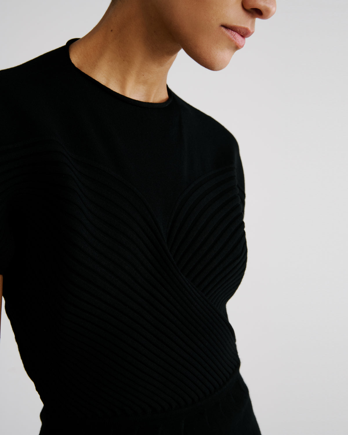 Accardi Knit Dress in black Viscose