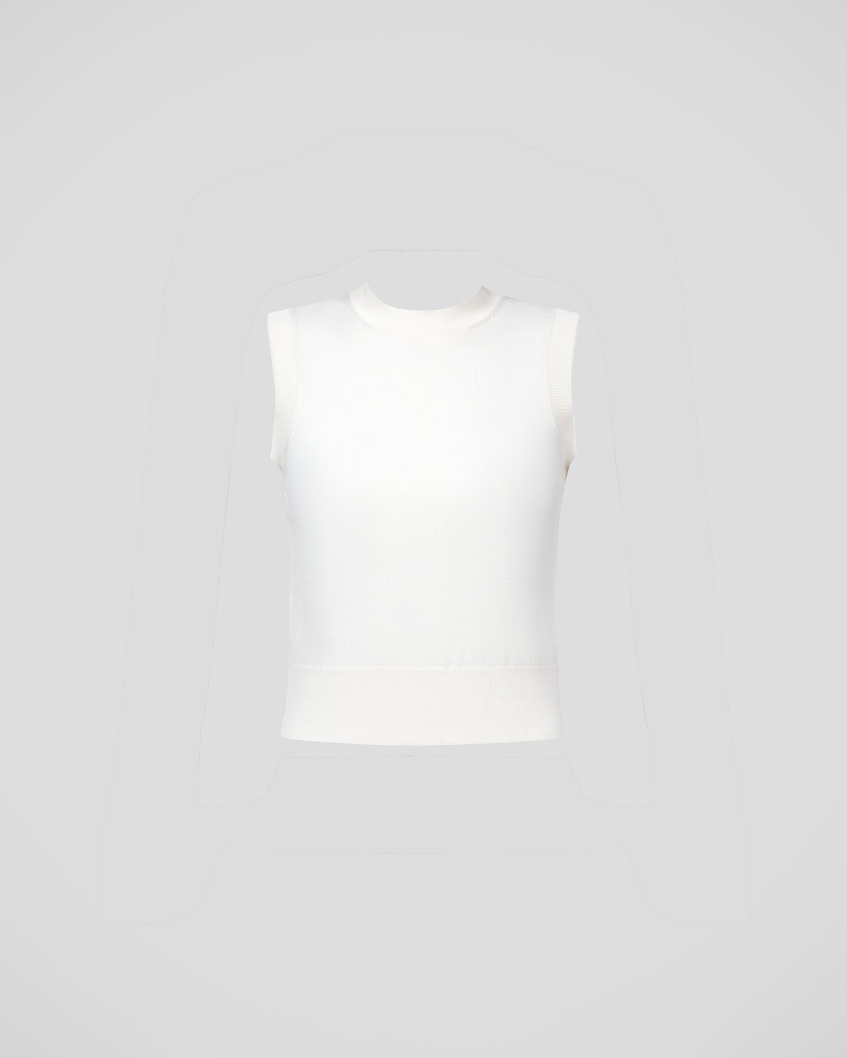 Baar cashmere cotton knit top with a sculptural high neck