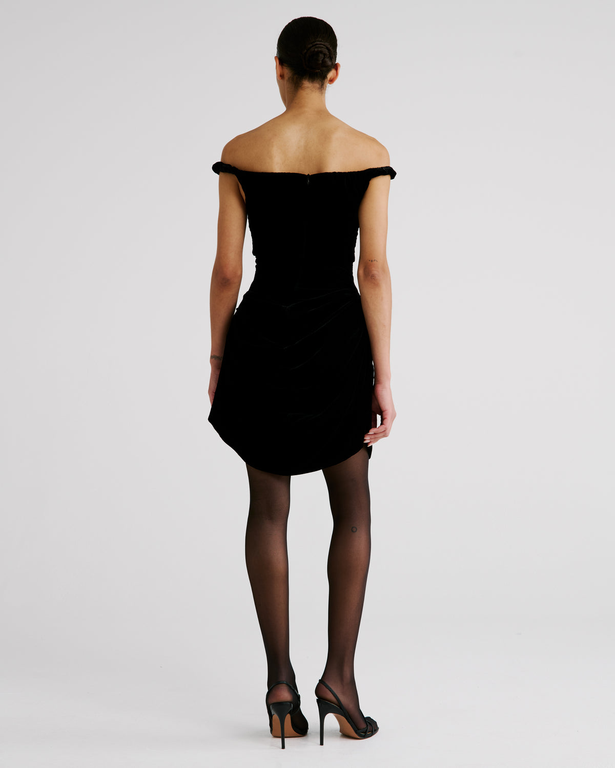 Bernini Dress in black Silk Velvet