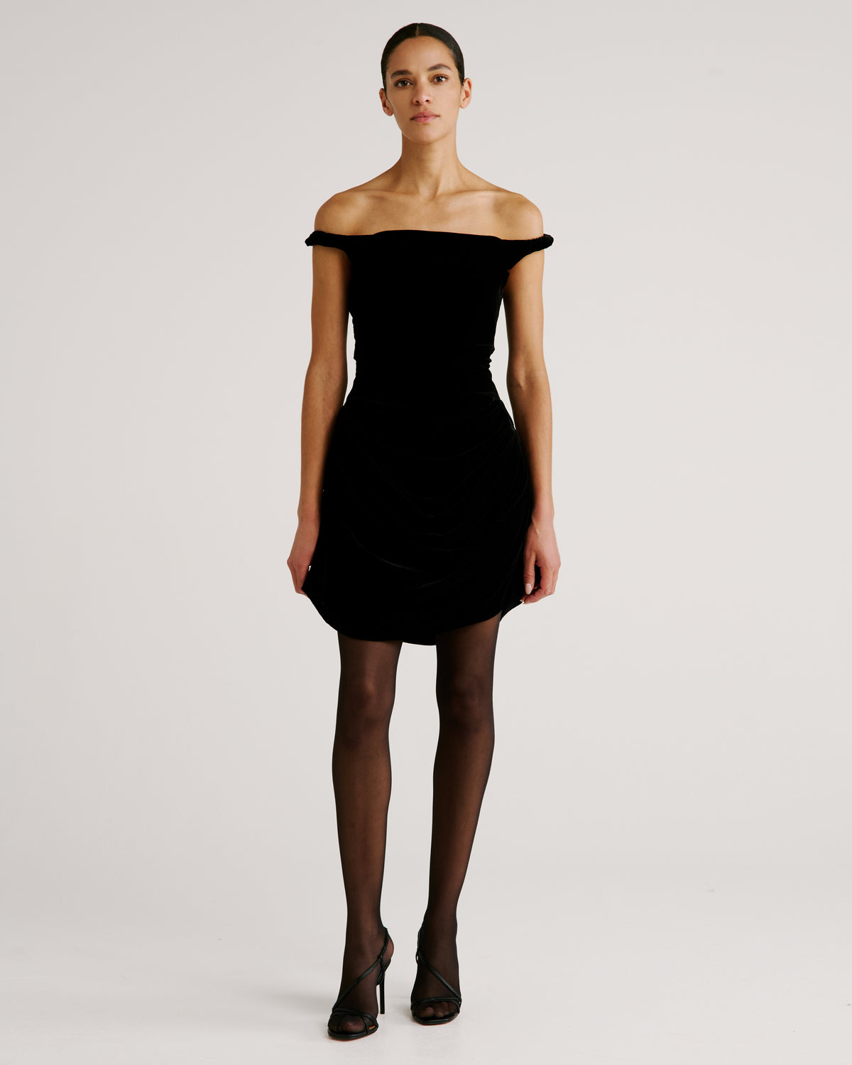 Bernini Dress in black Silk Velvet