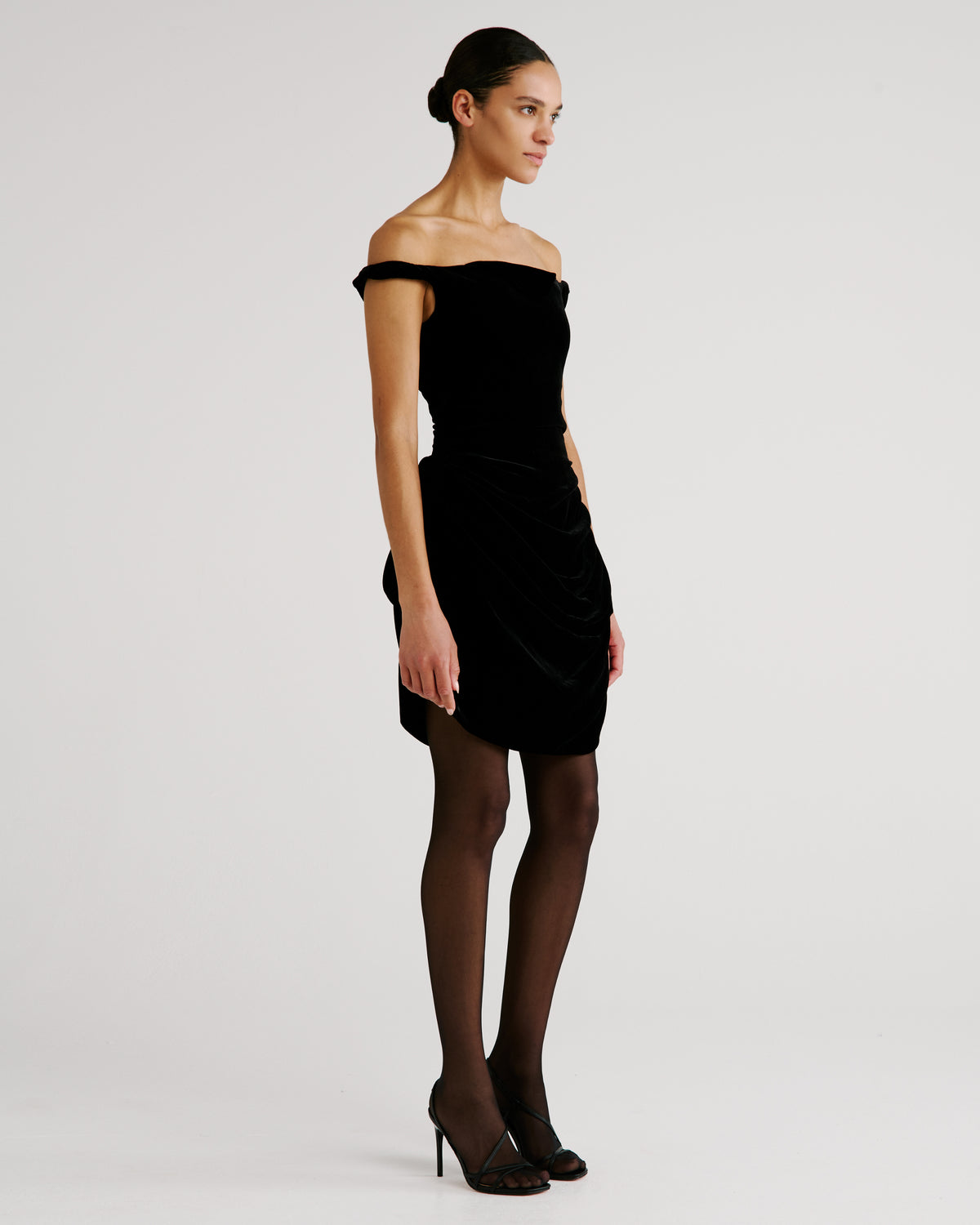 Bernini Dress in black Silk Velvet