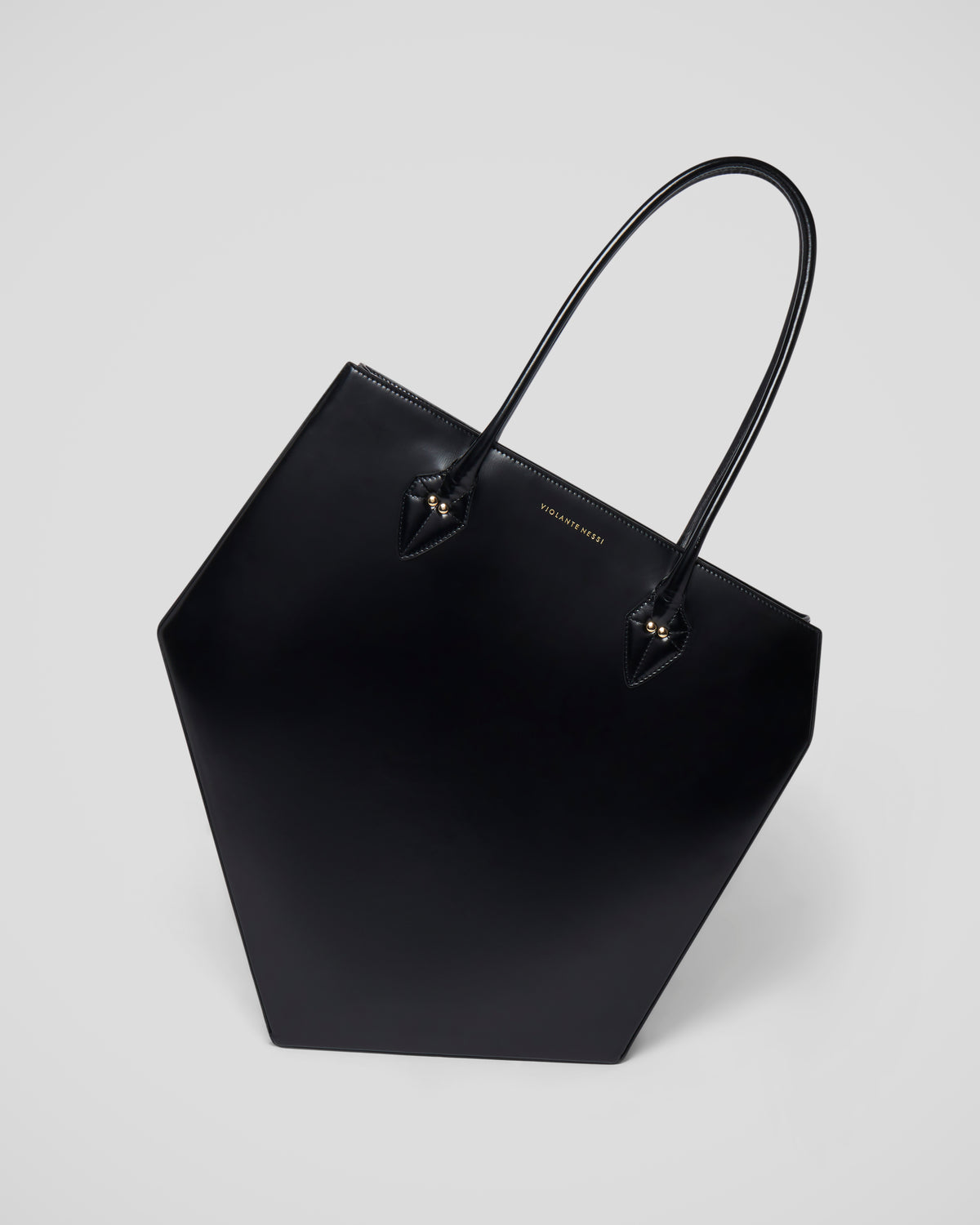 Basma tote bag in sculptural calfskin of structured intent