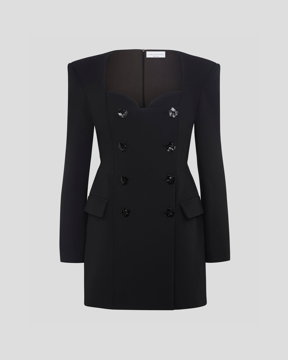 Botero Mini Dress with a shaped heart-shaped neckline