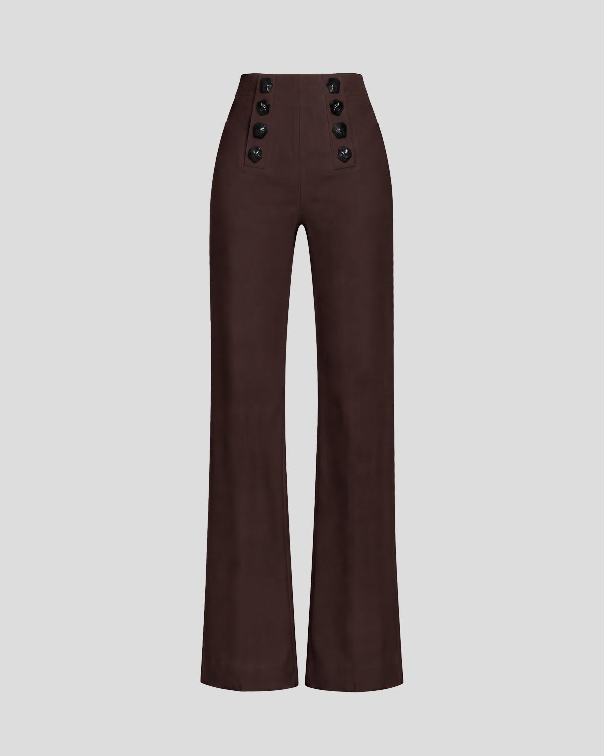 Davinhor Trousers in brown Wool Crepe