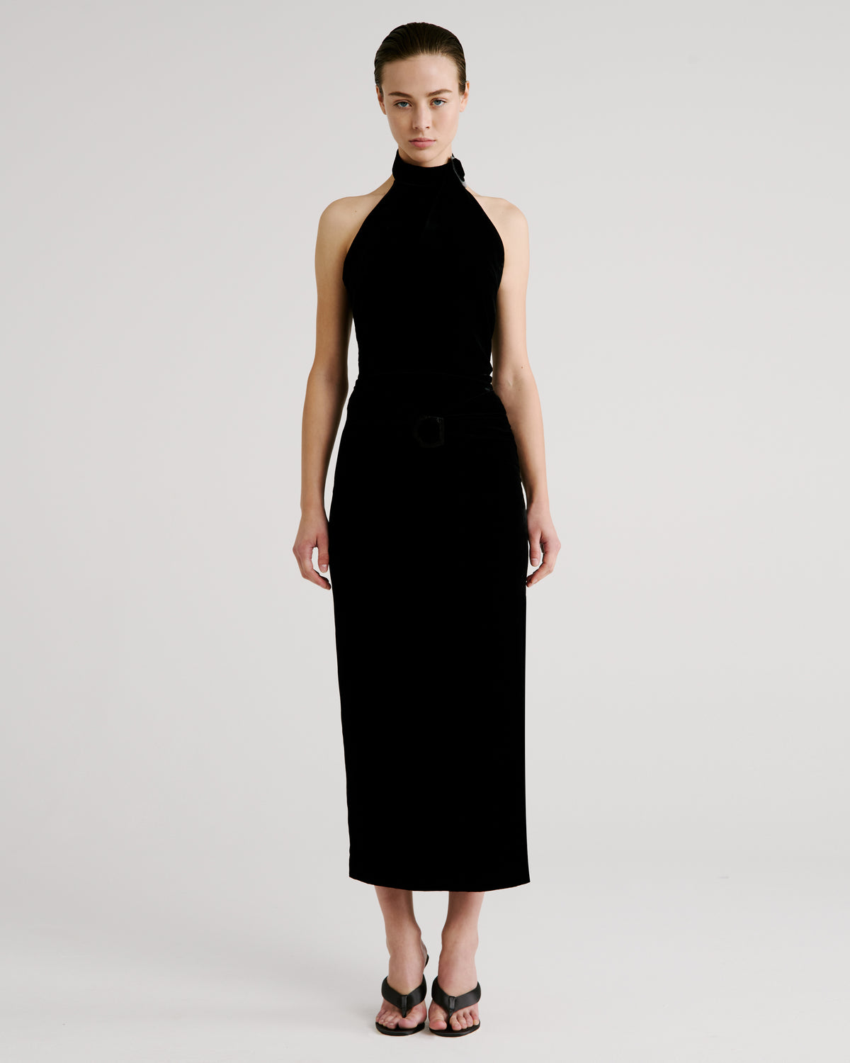 Deacon Top in black Silk Velvet