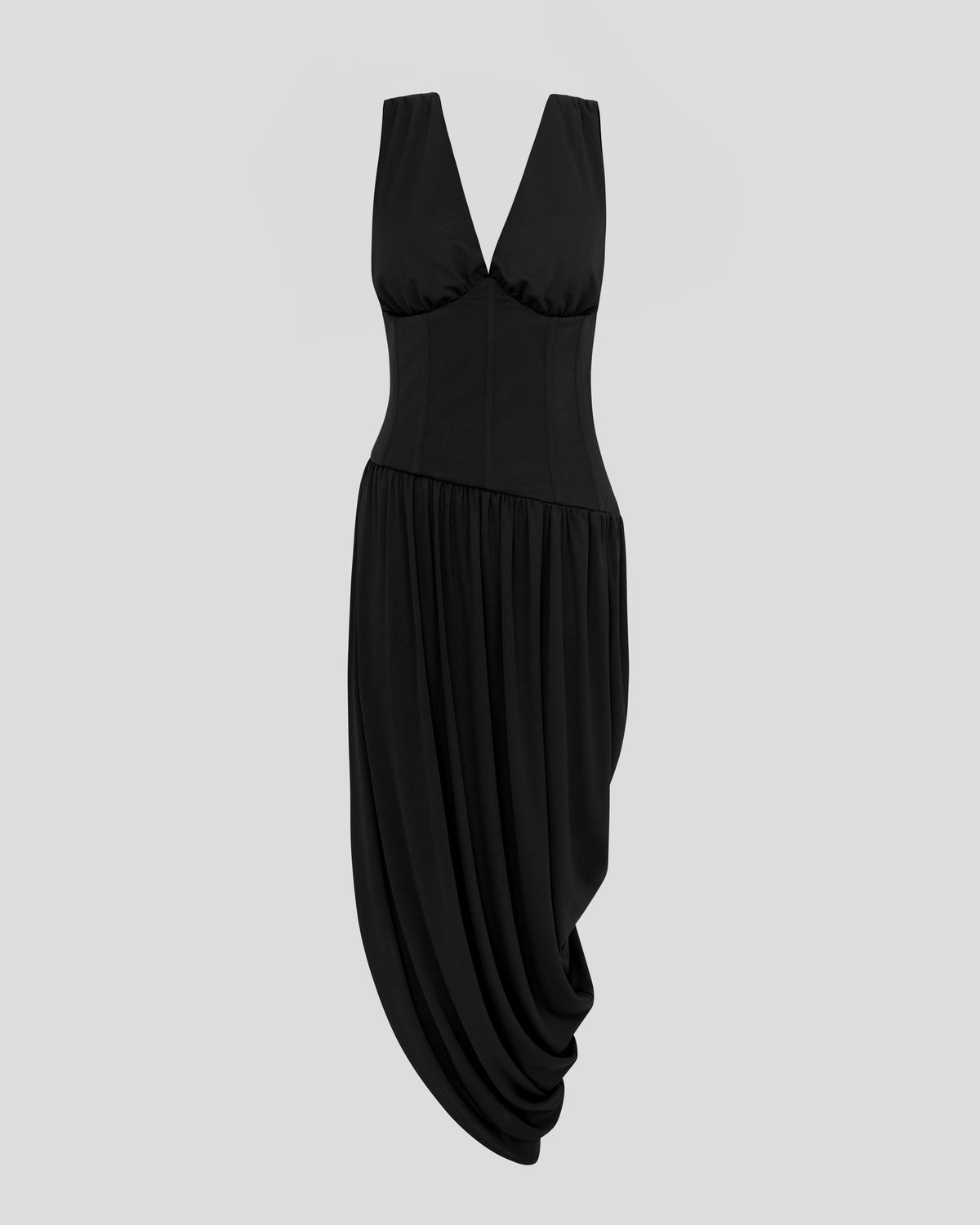 Fila Dress with a sculpted bustier in fluid crepe jersey
