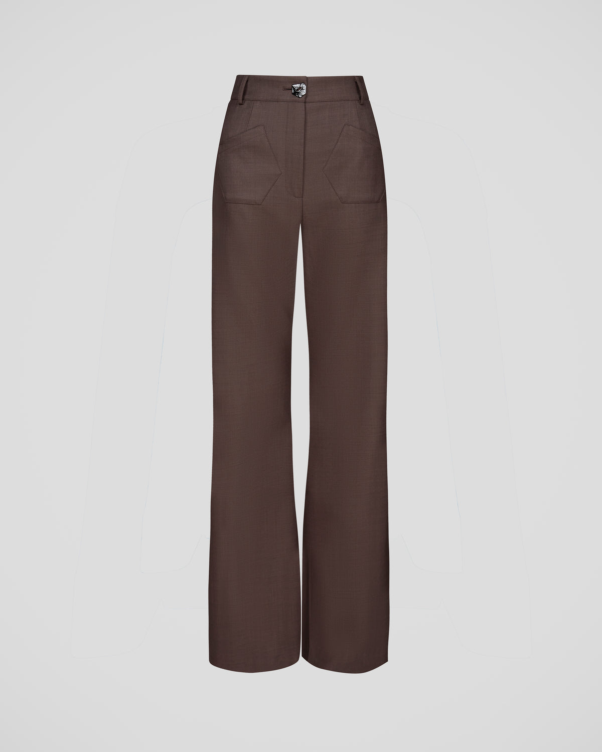 Francis Flared Trousers in crepe wool with clean lines