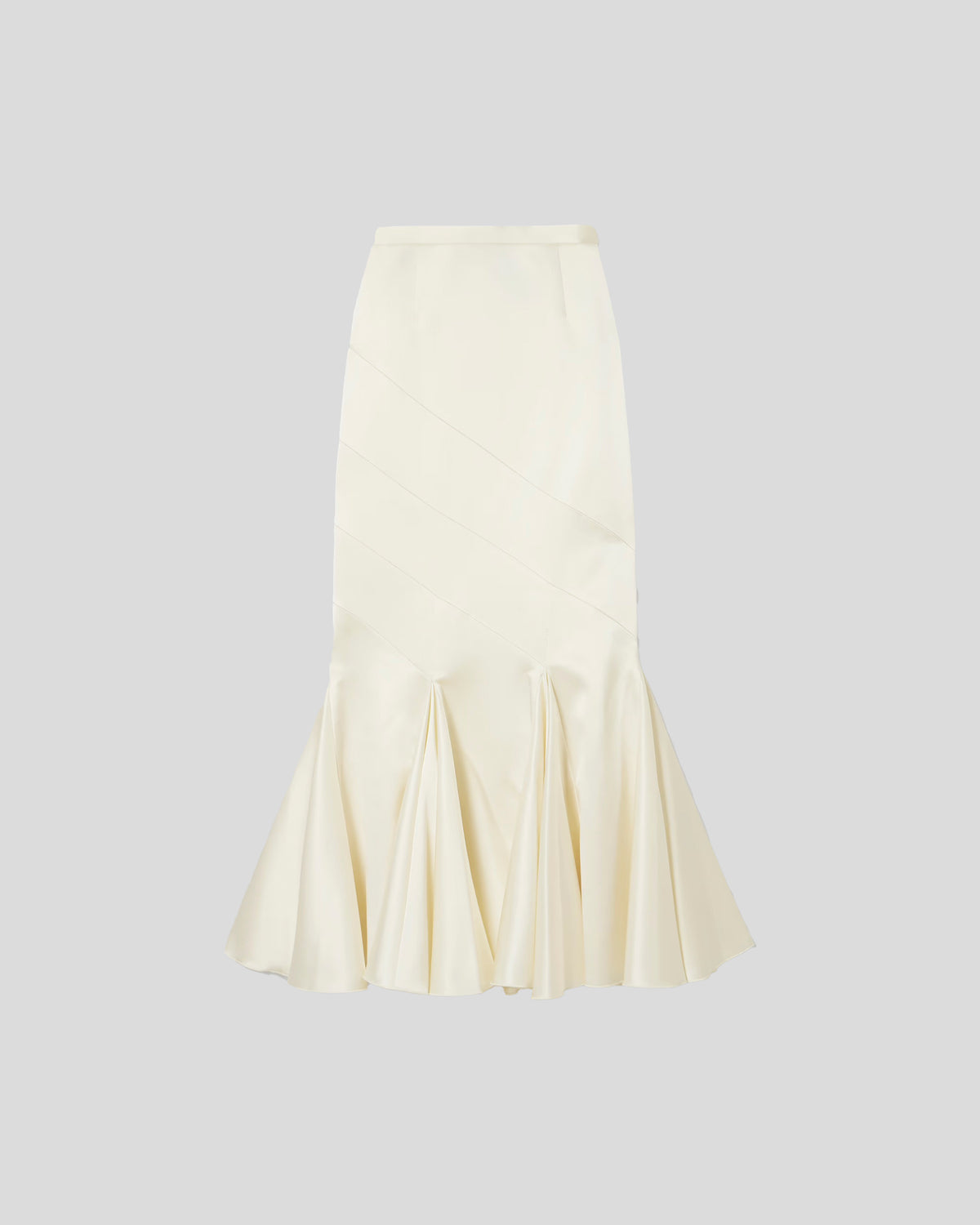 Gentileschi Skirt in cady satin with flared hem