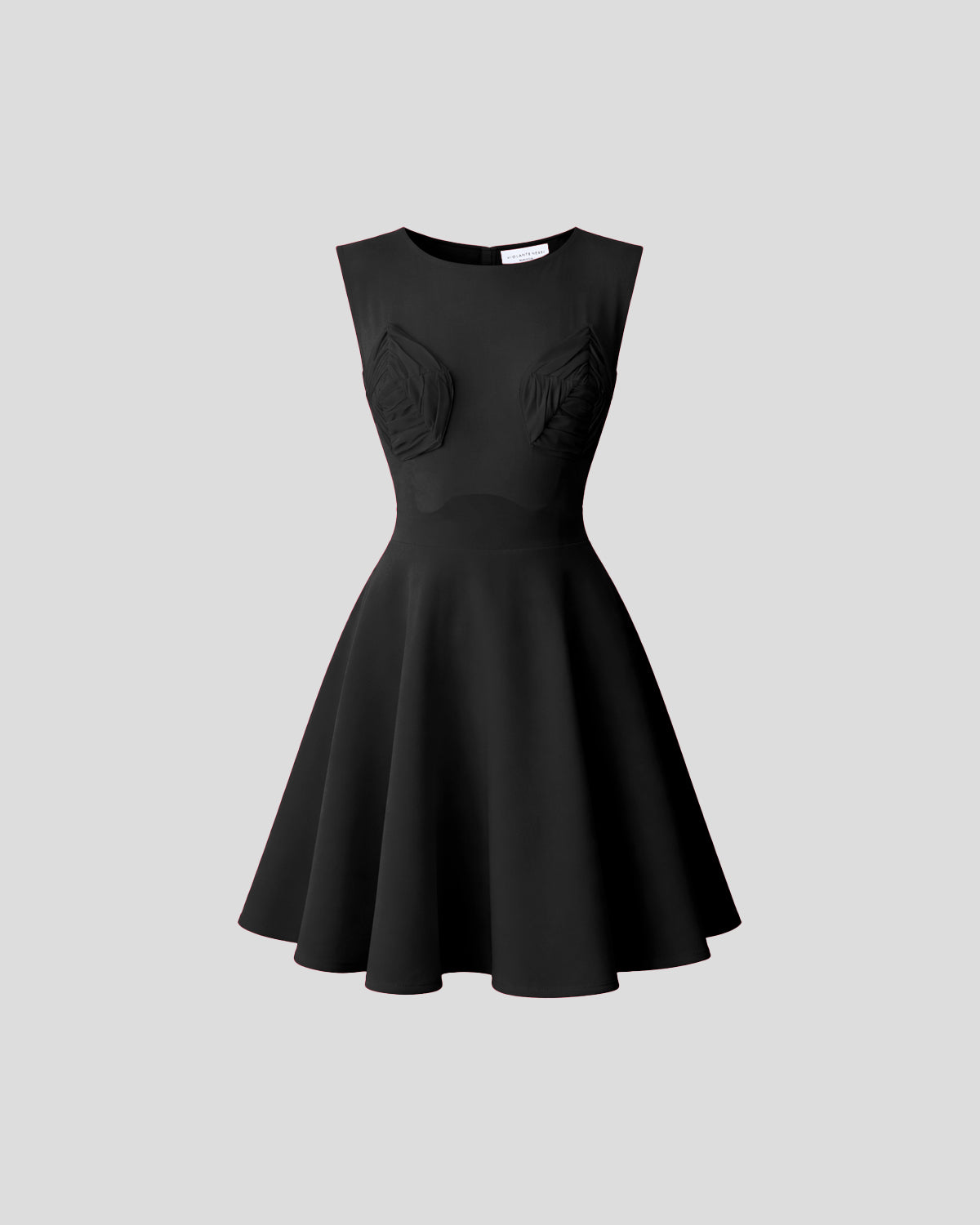 Grosse Dress in black Silk Georgette and Sable Cady