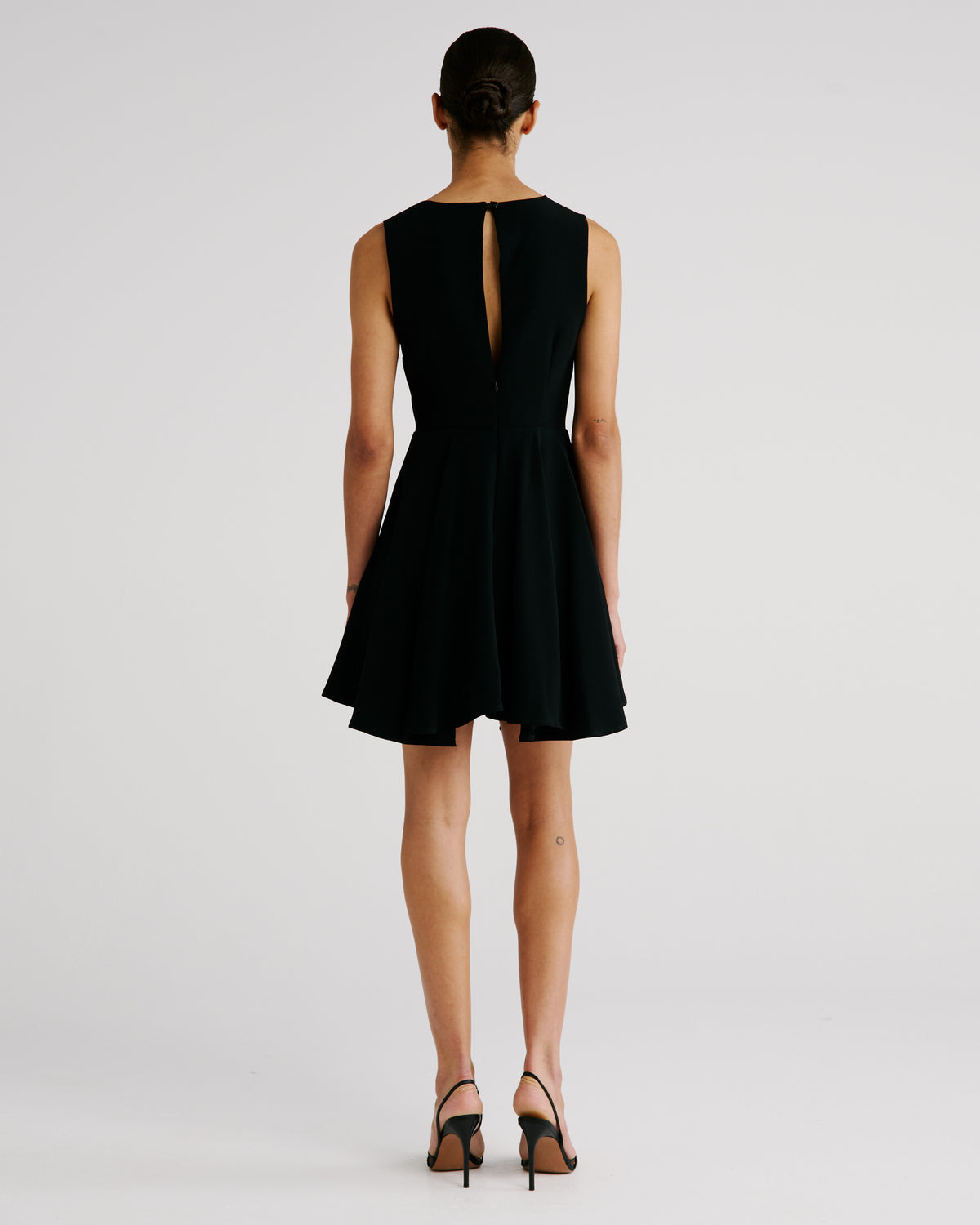 Grosse Dress in black Silk Georgette and Sable Cady
