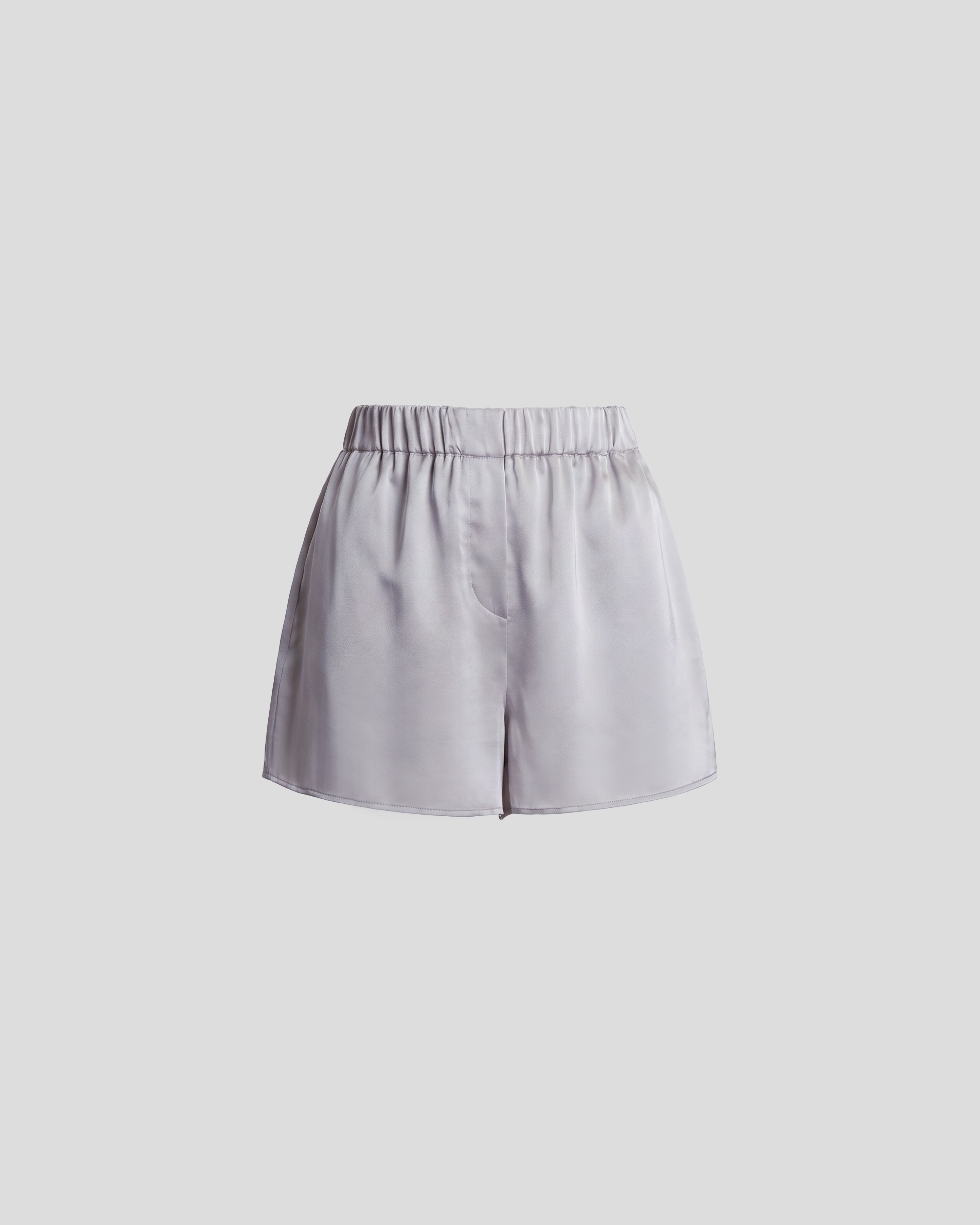Hopper shorts in cady satin of measured elegance