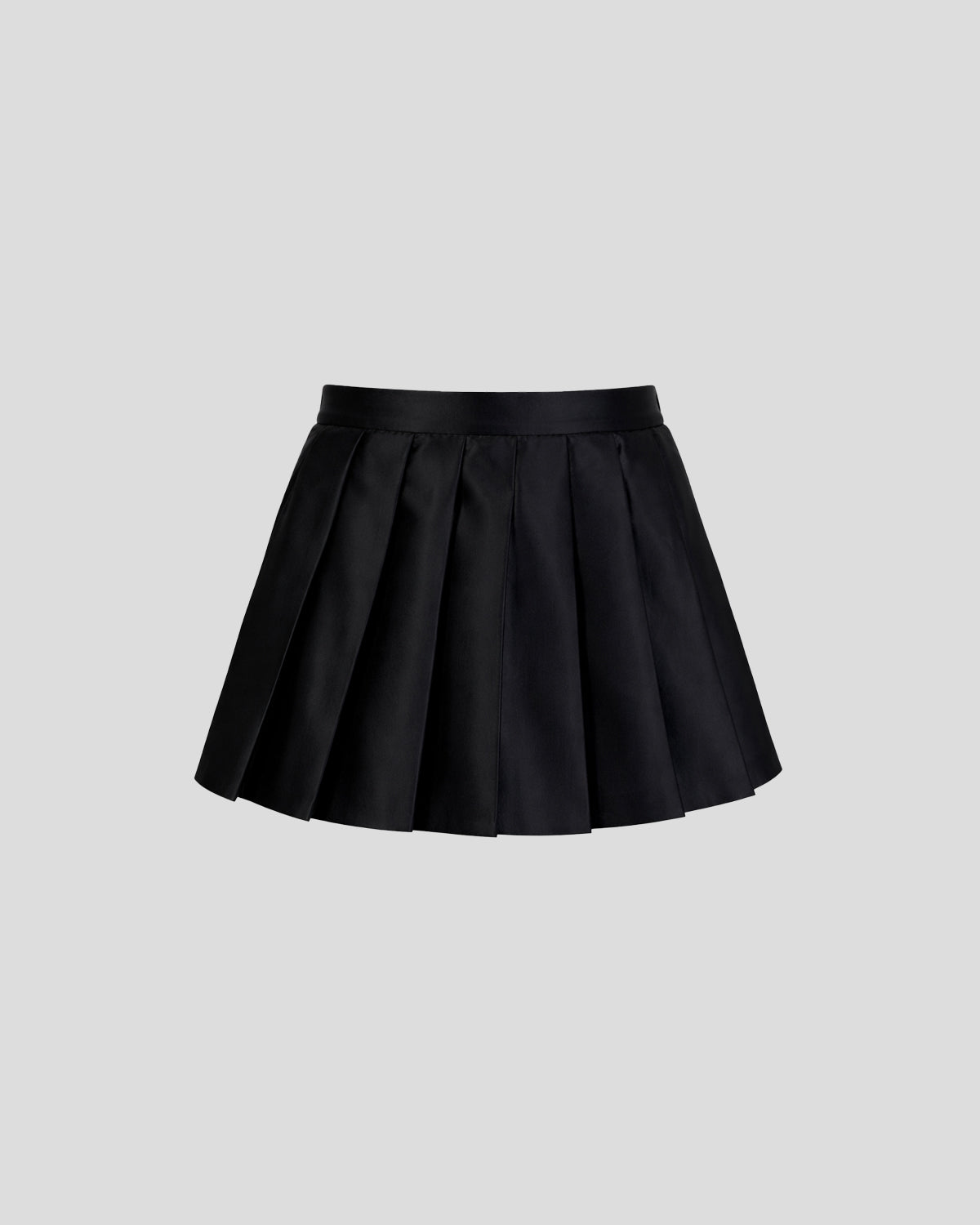 Hovel Skort Sculptural Pleated Silk Mikado Overlay