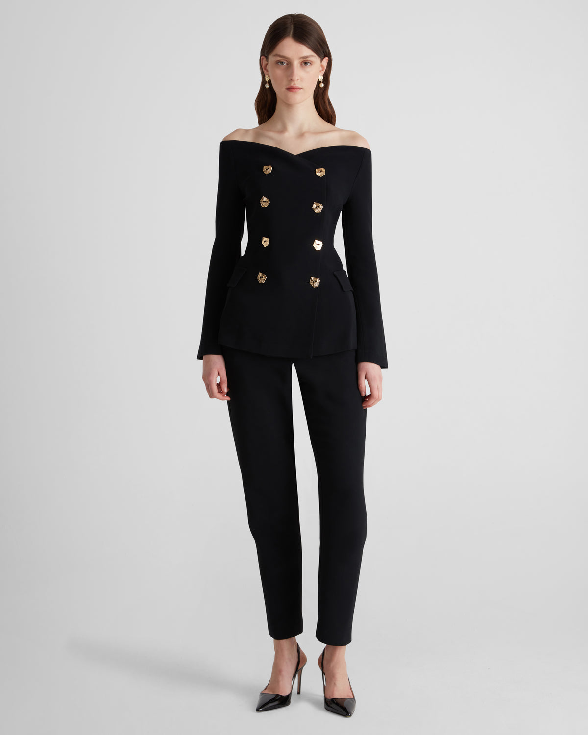 Vivanti Blouse with a modelled off-the-shoulder drape