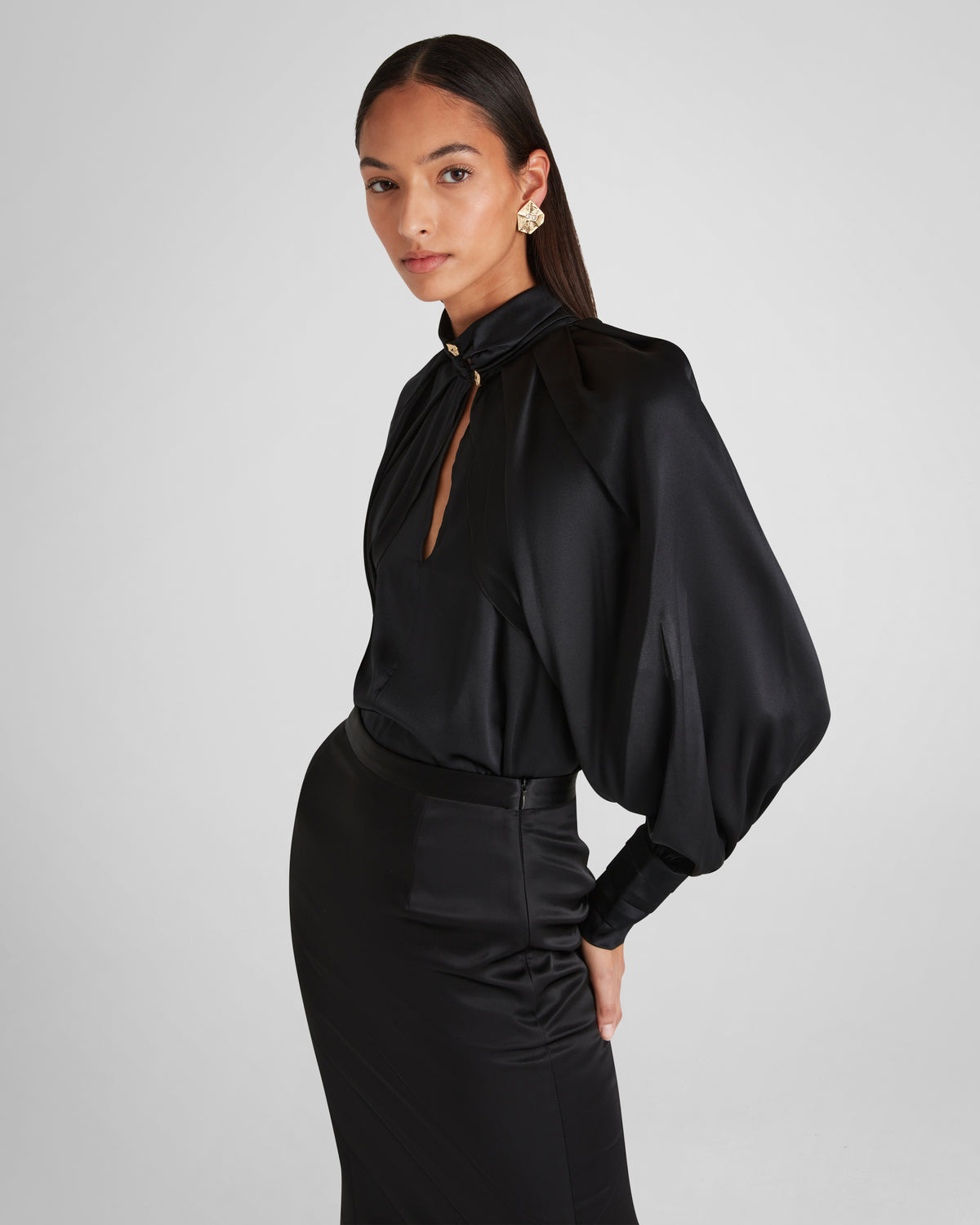 Rossini Blouse in silk satin