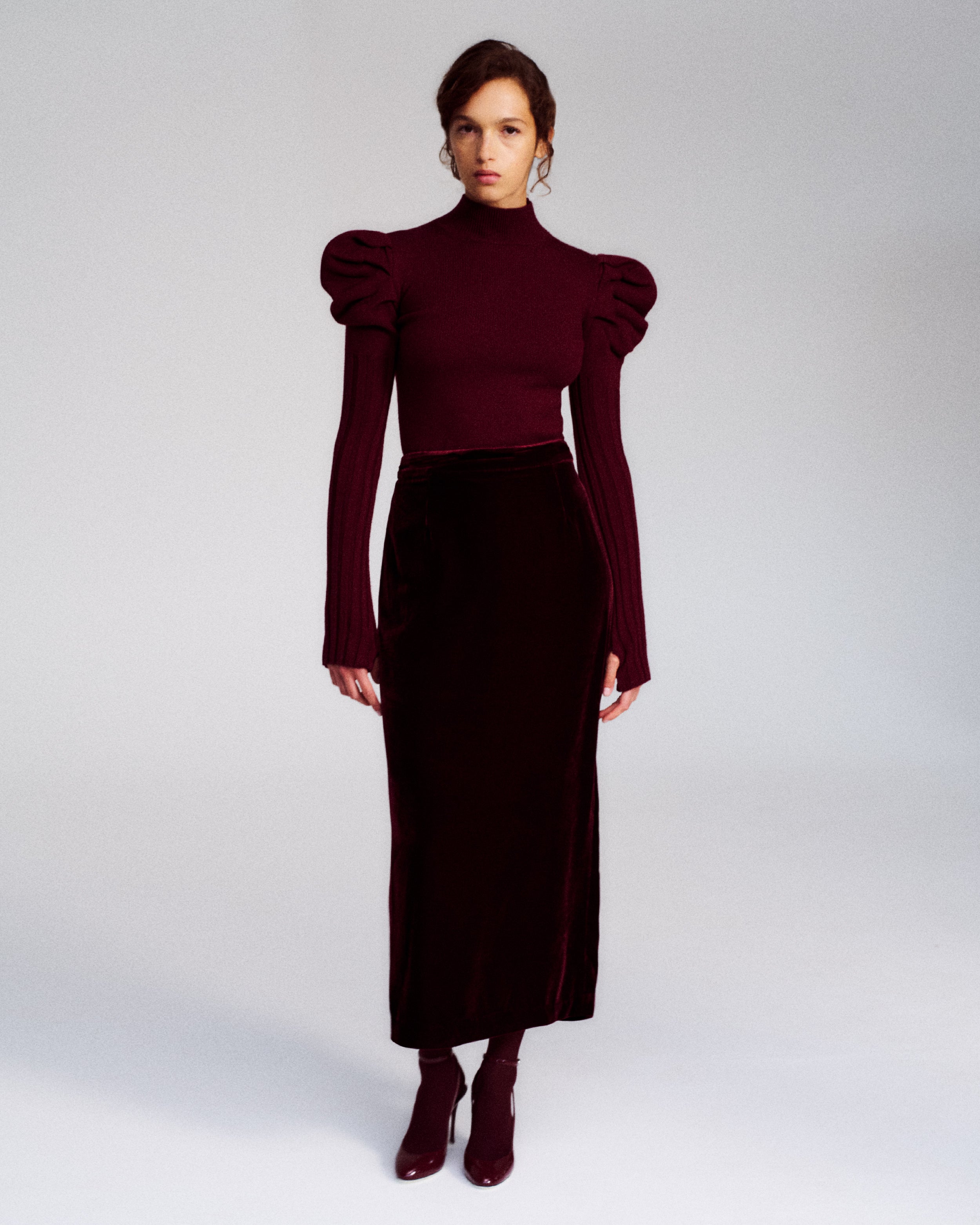 Vittorio Knit Sweater in burgundy Zegna Cashwool® Merino Wool
