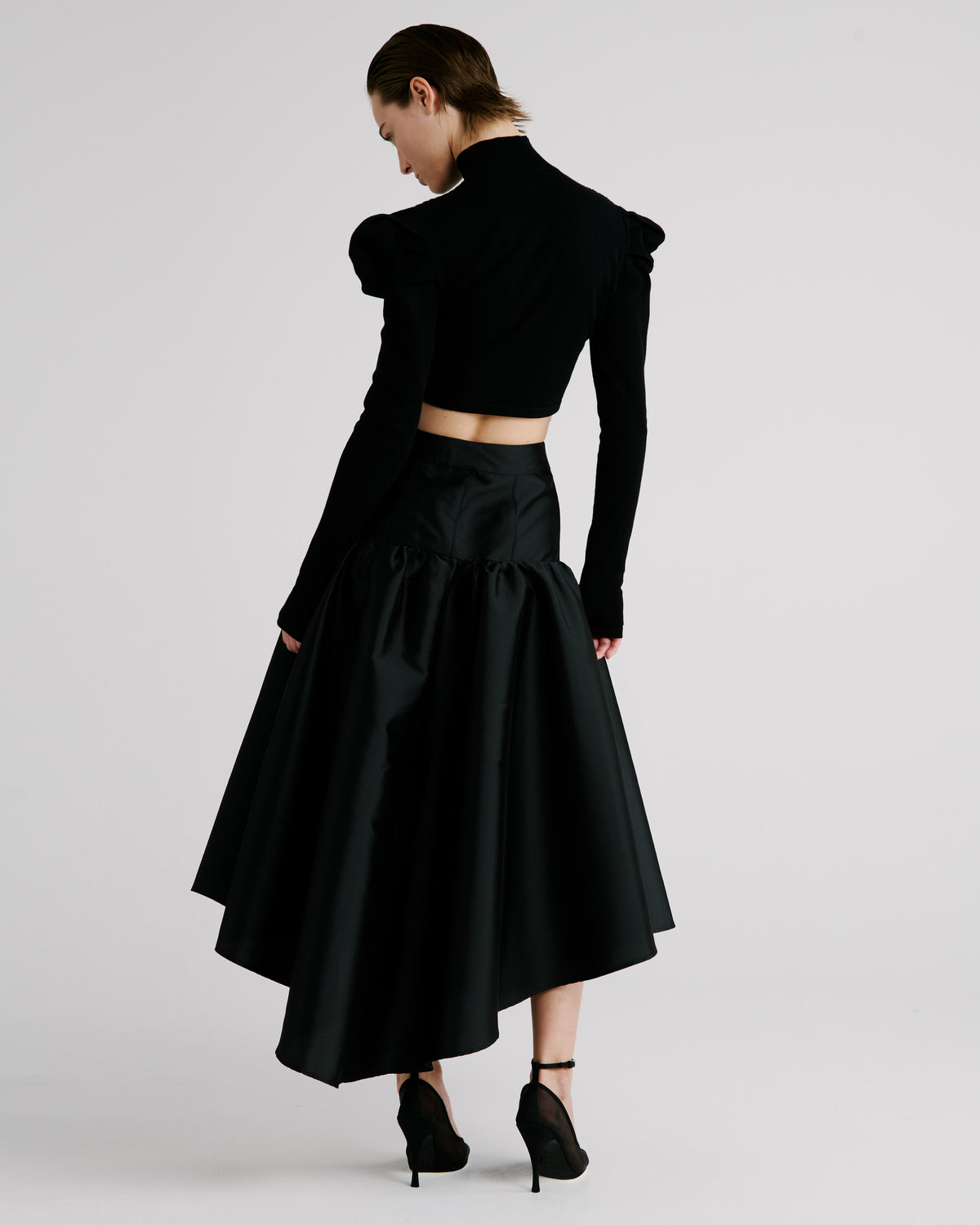 Marrakesh Skirt in black Silk Mikado