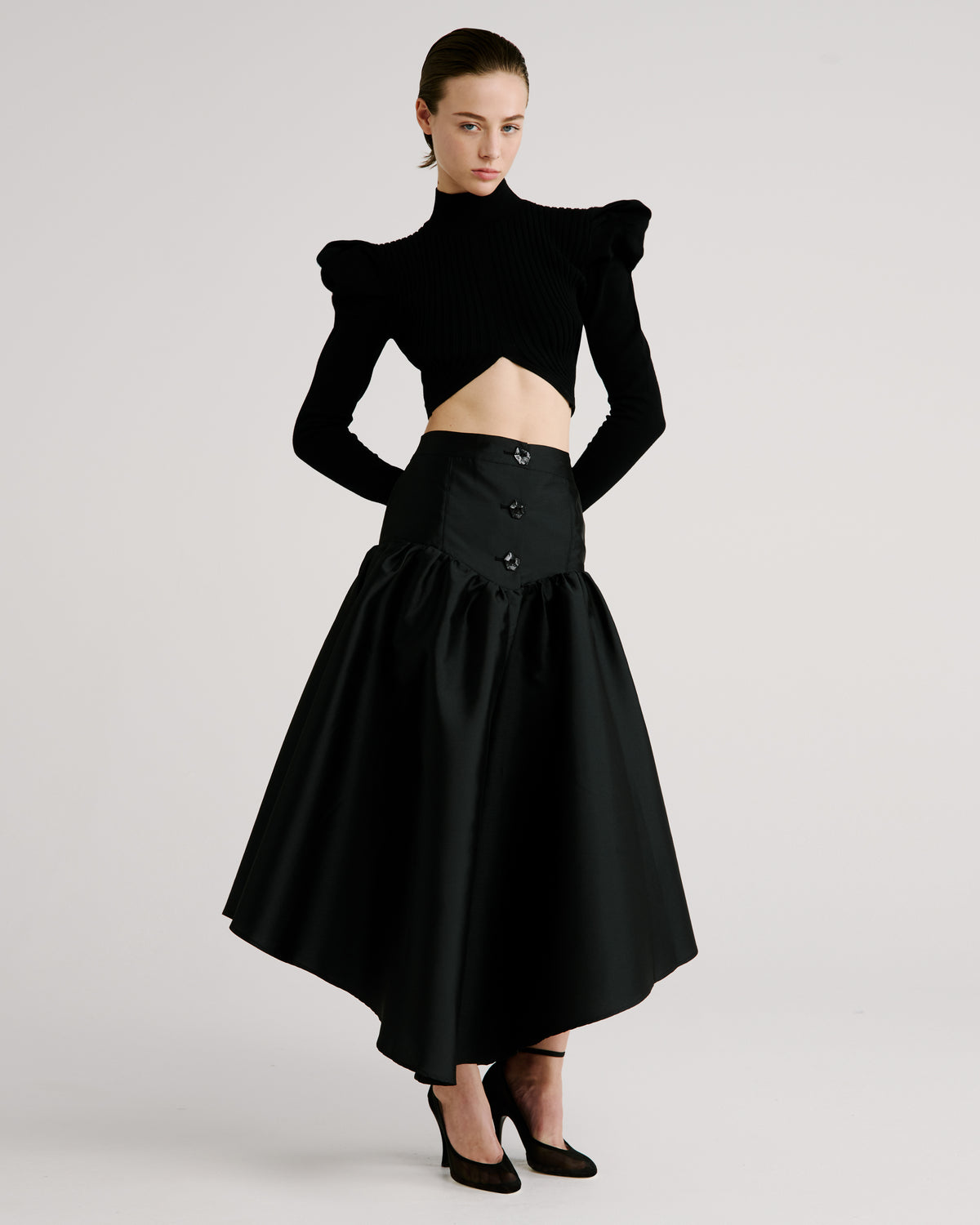 Vasarely Knit Top in black Viscose