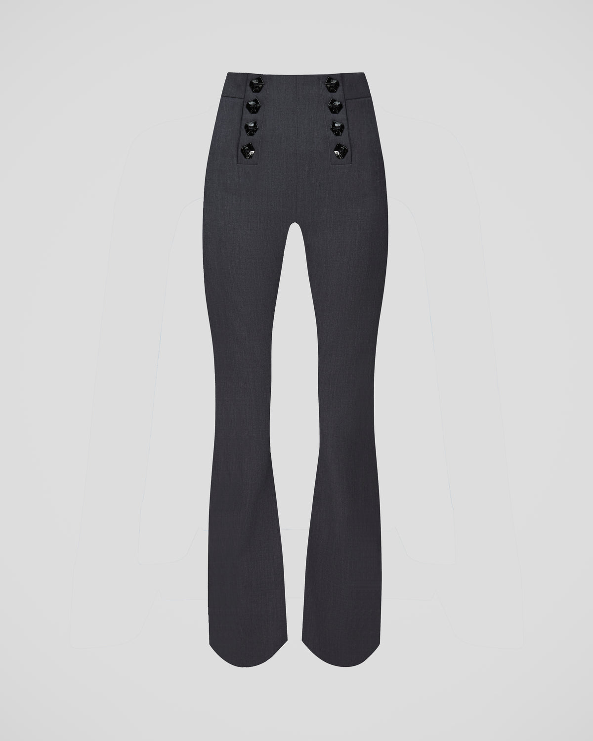Matisse Trousers in wool crepe with a sweeping flared leg