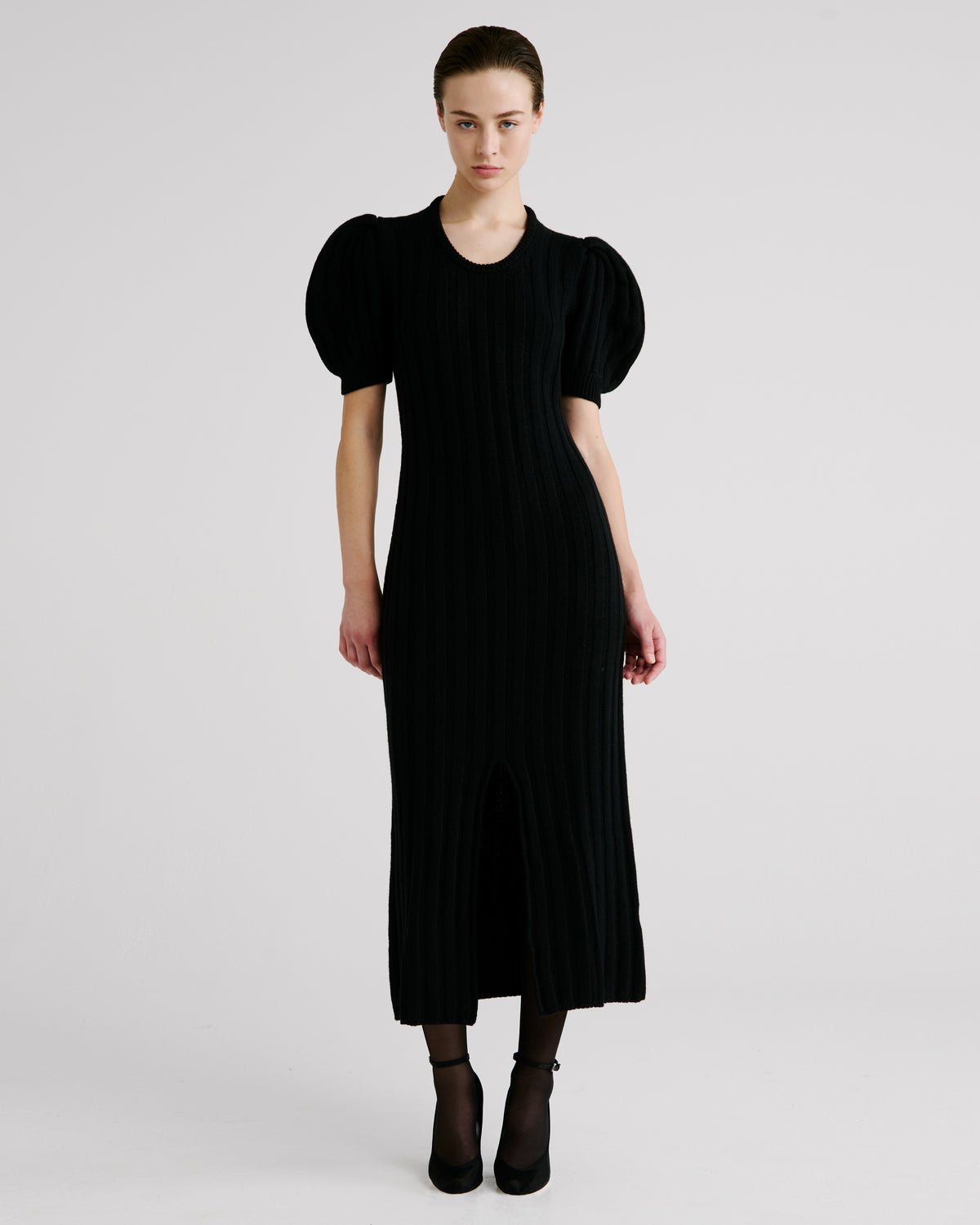 Ono Knit Dress in black Zegna Cashwool® Merino Wool