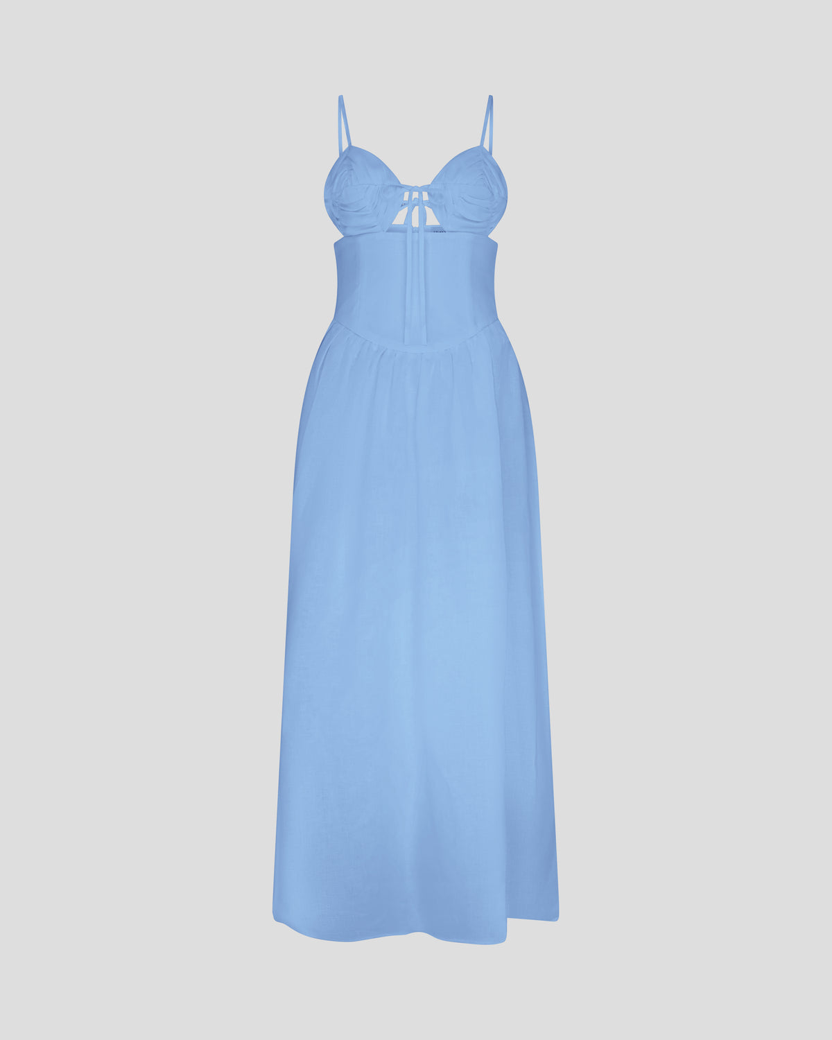 Regina dress in cotton with sculptural corset boning