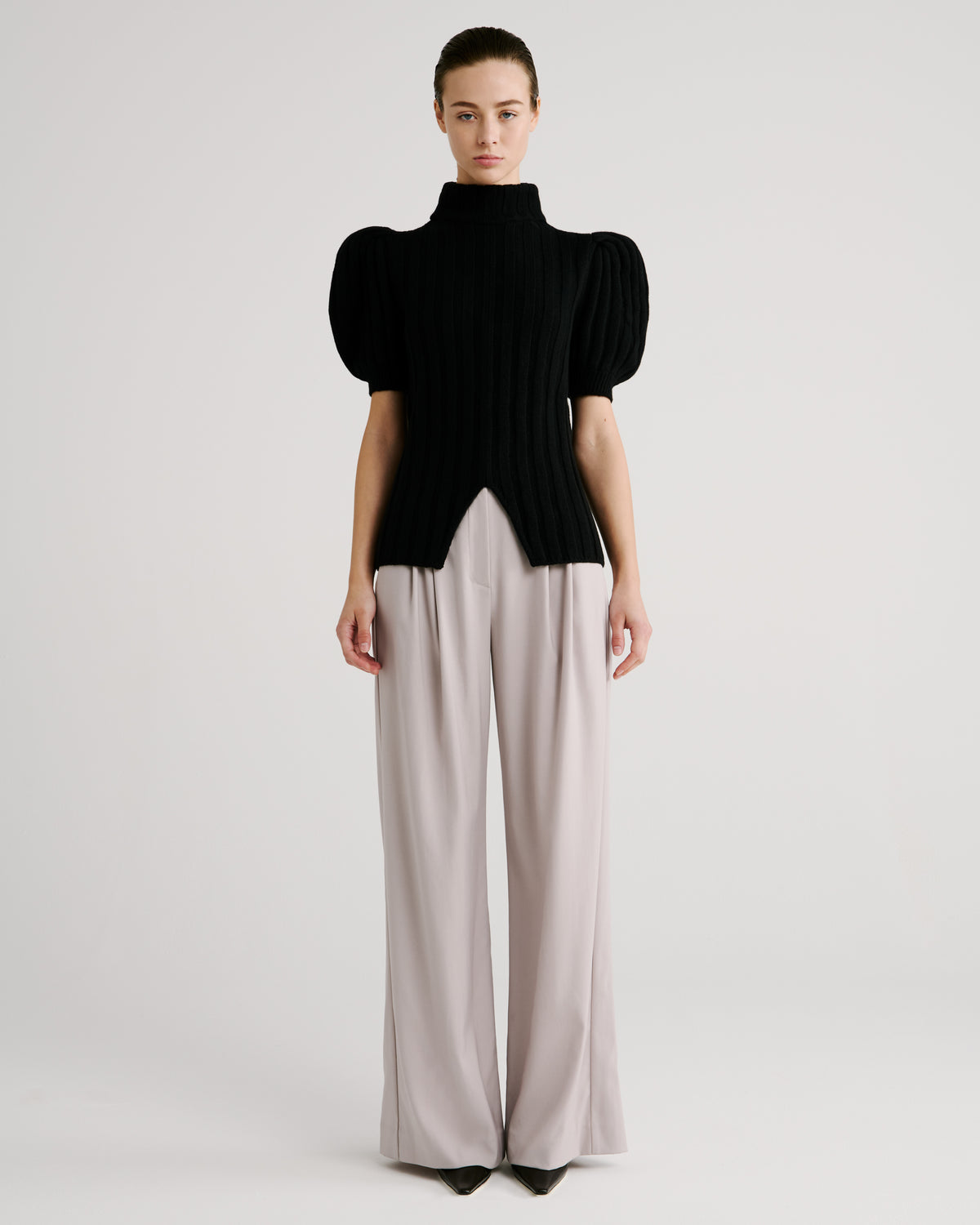 Riley Knit Sweater in black Zegna Cashwool® Merino Wool