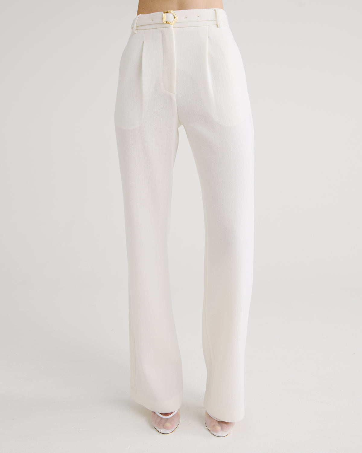 Royal Top in ivory Silk Satin and Silk Organza