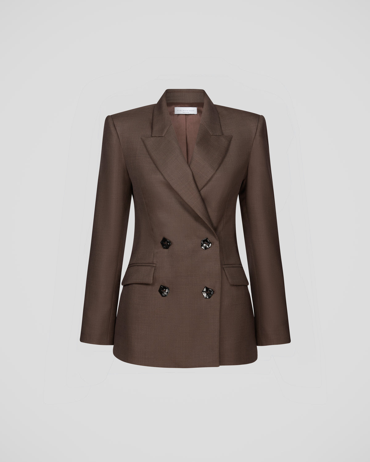 Sir Blazer in brown Wool Crepe