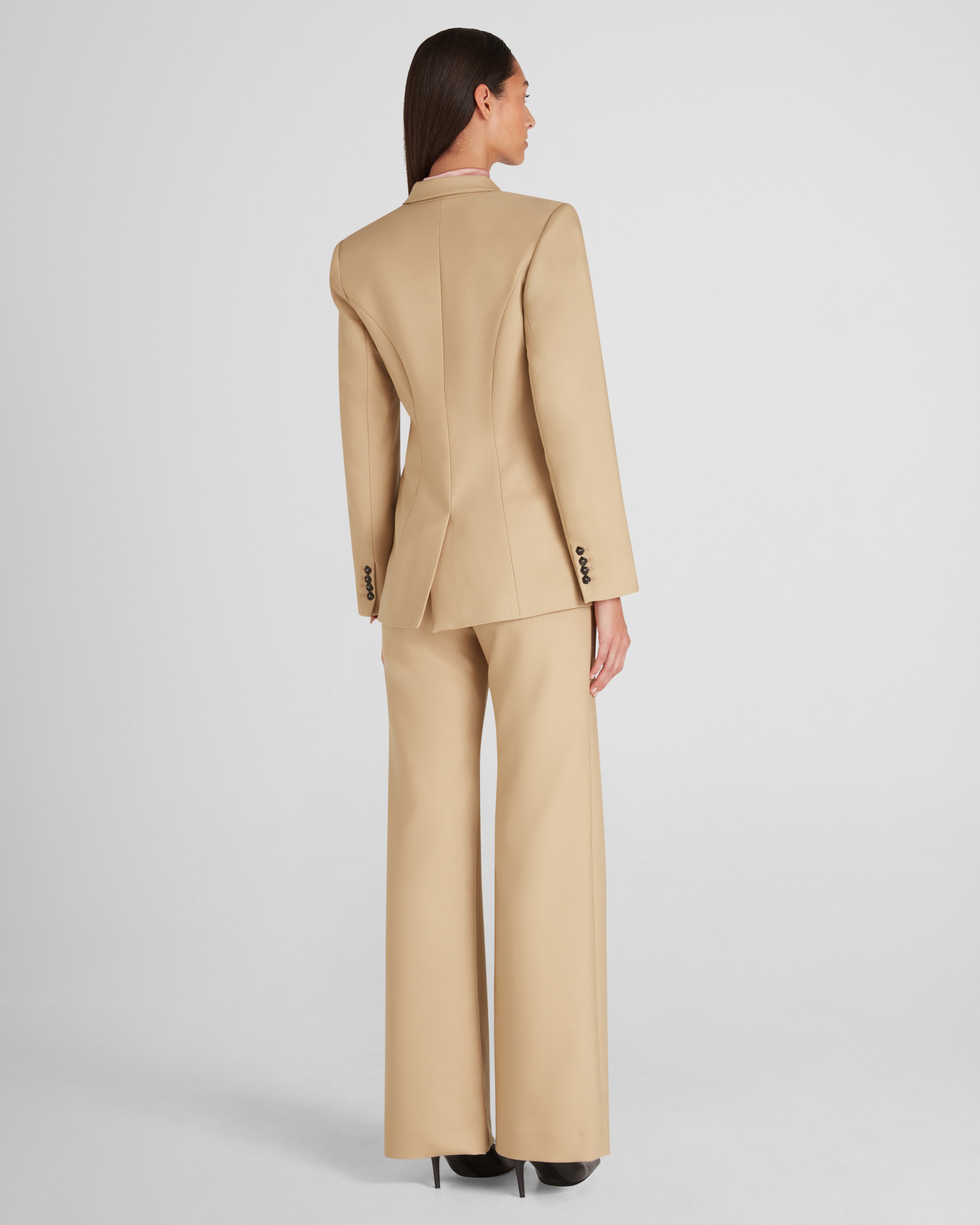 Sir Blazer in beige Wool Crepe