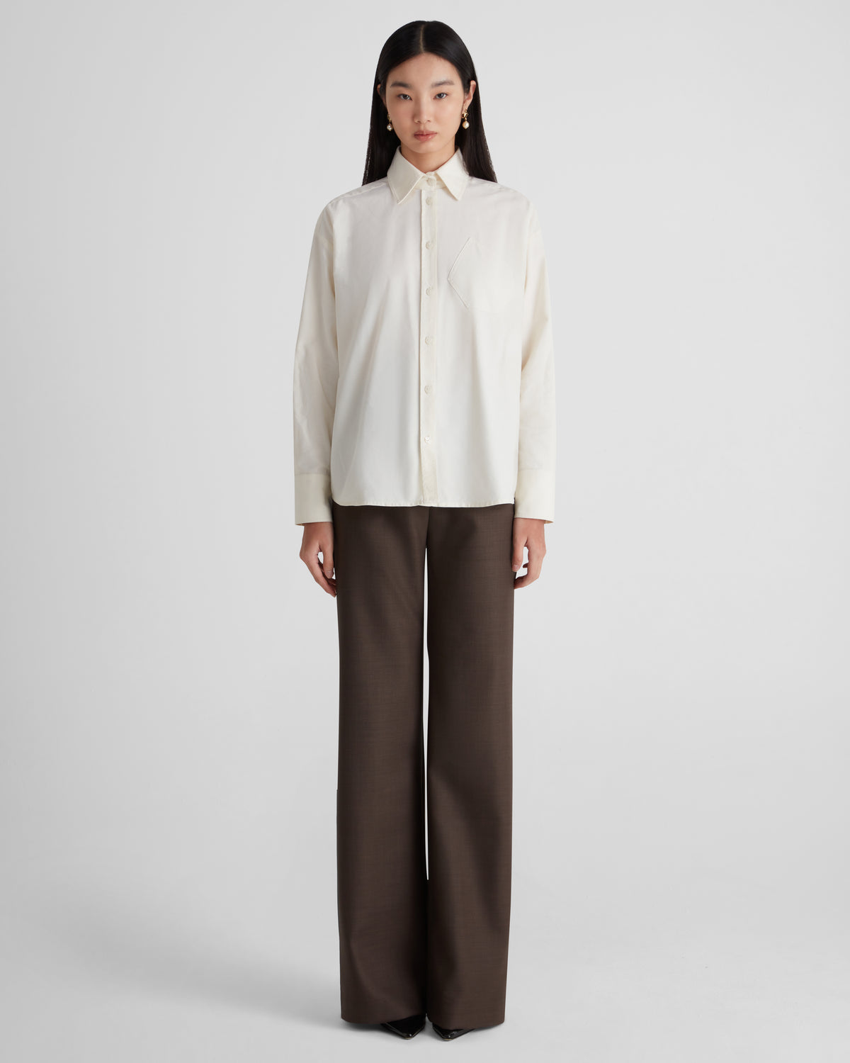 Violi Shirt in Oxford cotton with a structured silhouette