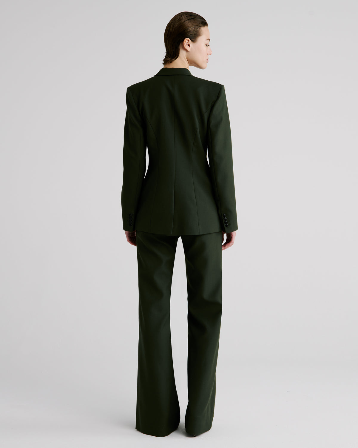 Sir Blazer in green Wool Crepe
