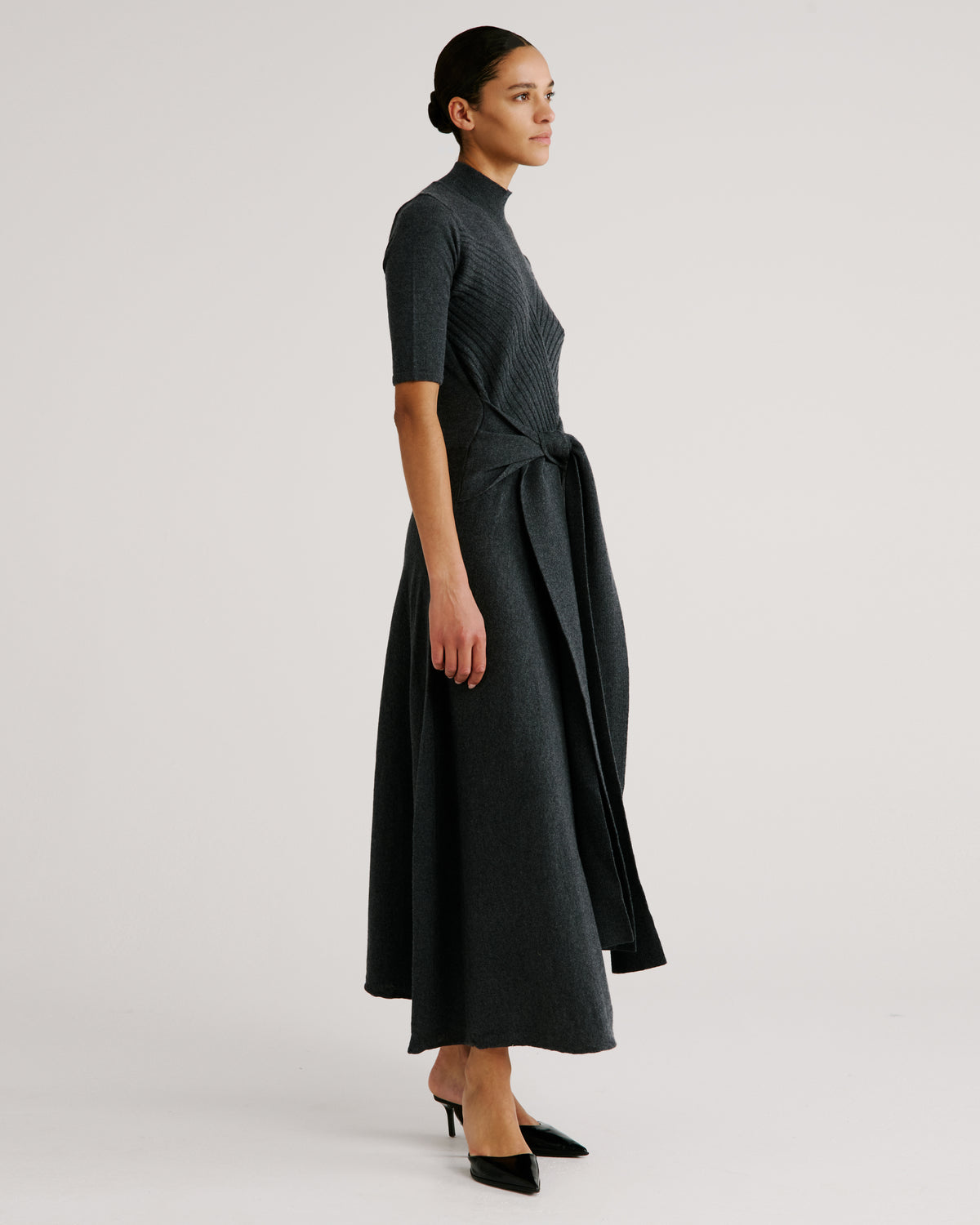 Takashi Knit Dress in grey Zegna Cashwool® Merino Wool