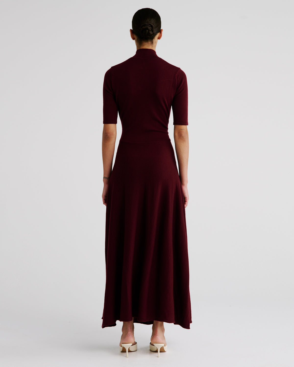 Takashi Knit Dress in burgundy Zegna Cashwool® Merino Wool