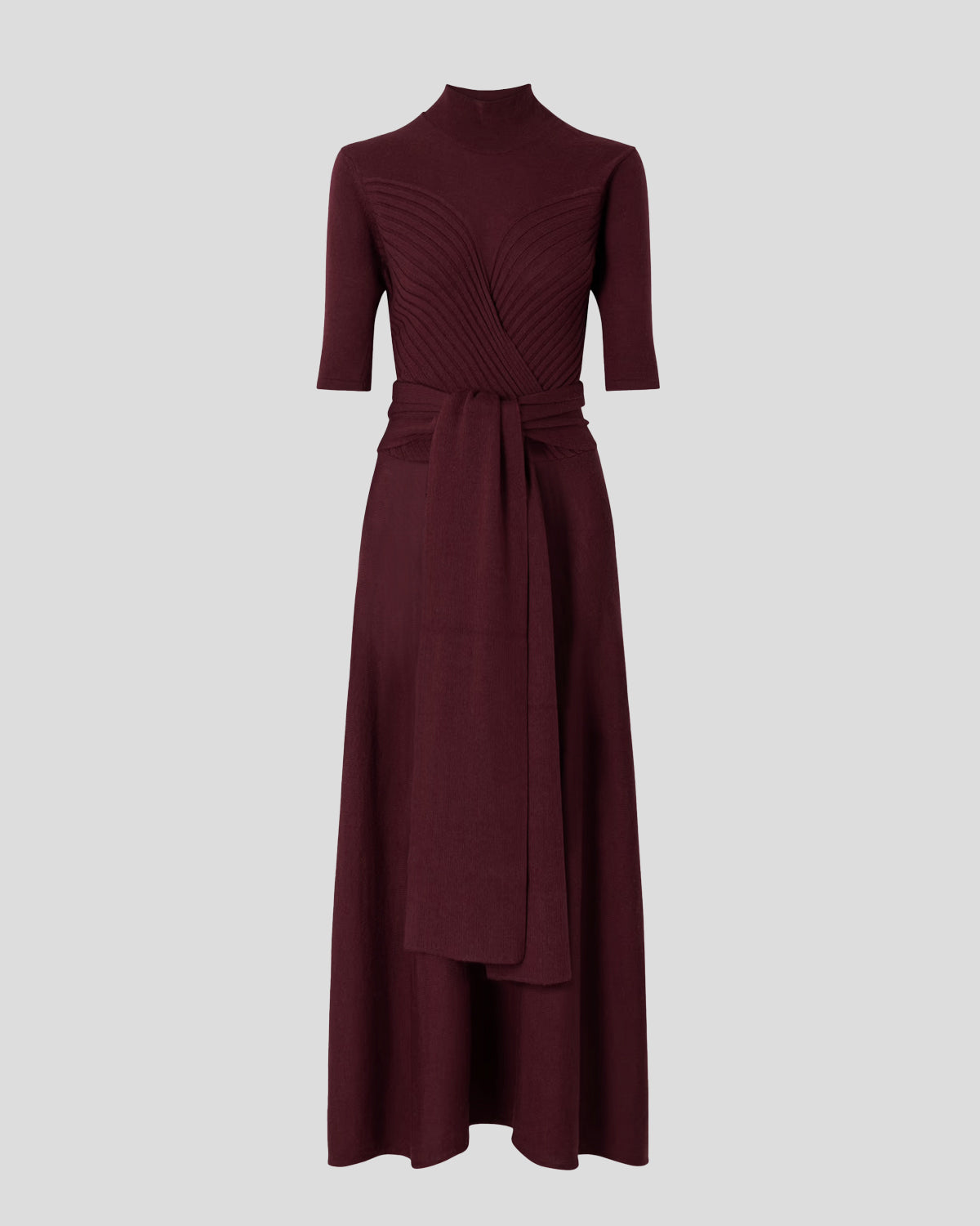 Takashi Knit Dress in burgundy Zegna Cashwool® Merino Wool