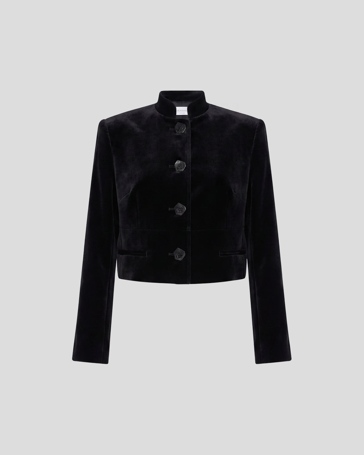 Vicente Jacket in black Silk Velvet