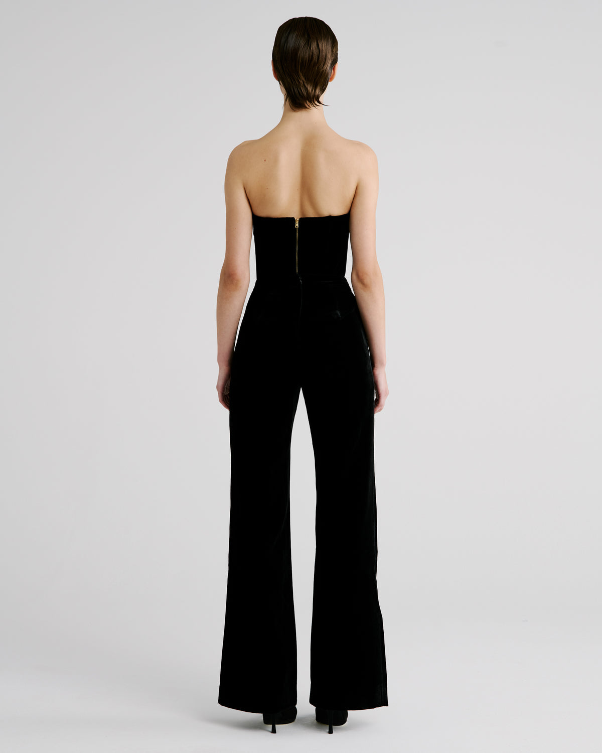 Davinhor Trousers in black Silk Velvet