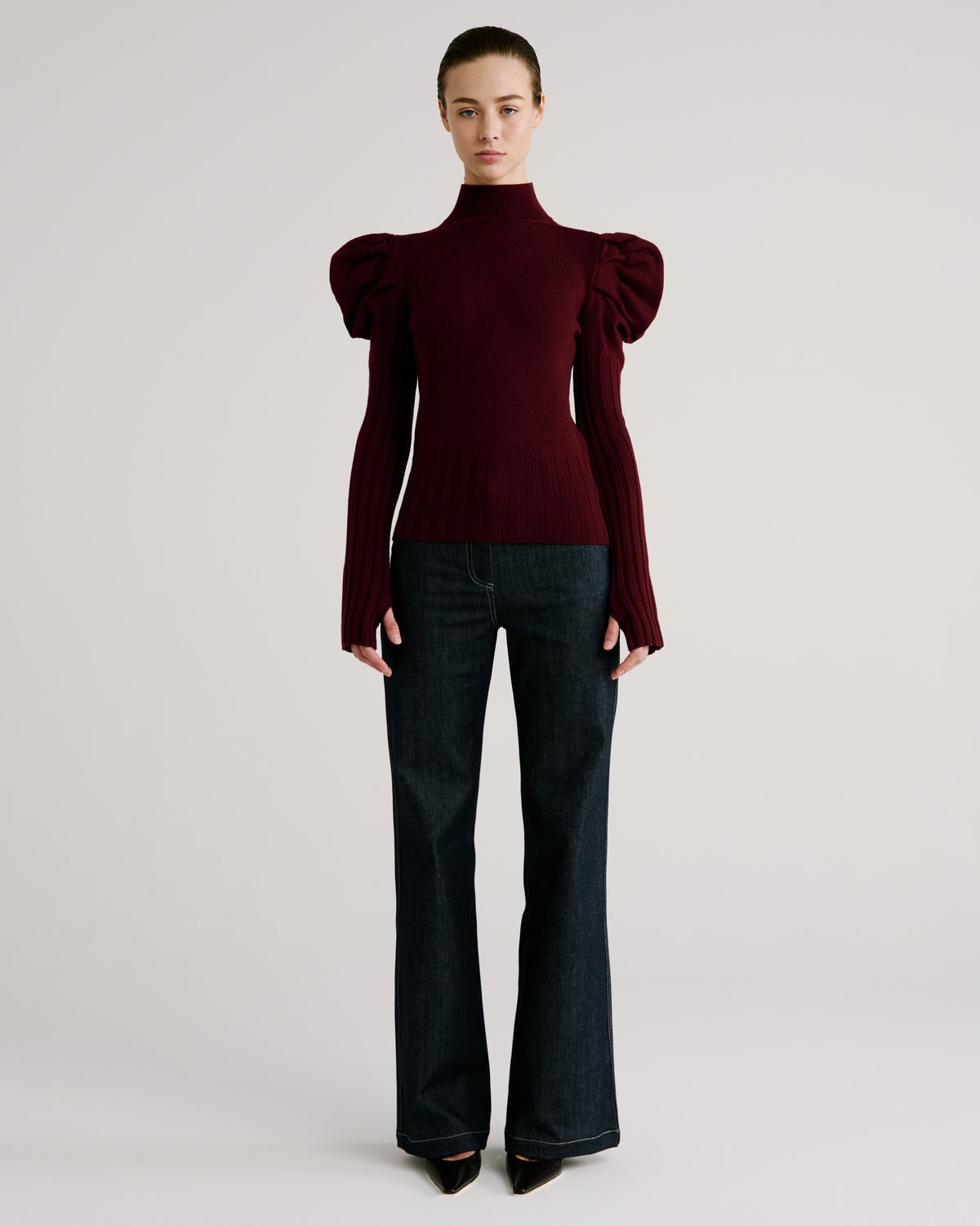 Vittorio Knit Sweater in burgundy Zegna Cashwool® Merino Wool
