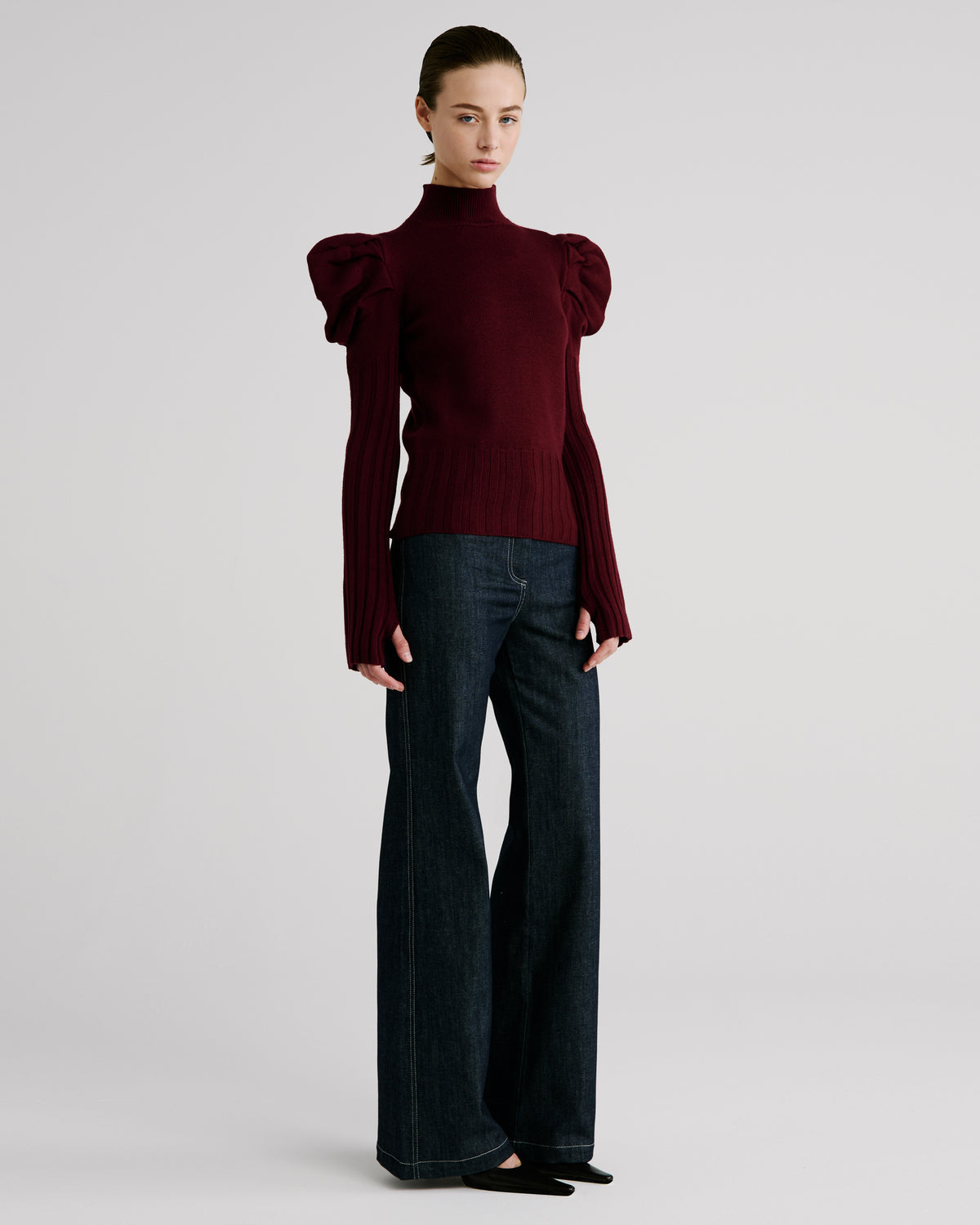 Vittorio Knit Sweater in burgundy Zegna Cashwool® Merino Wool