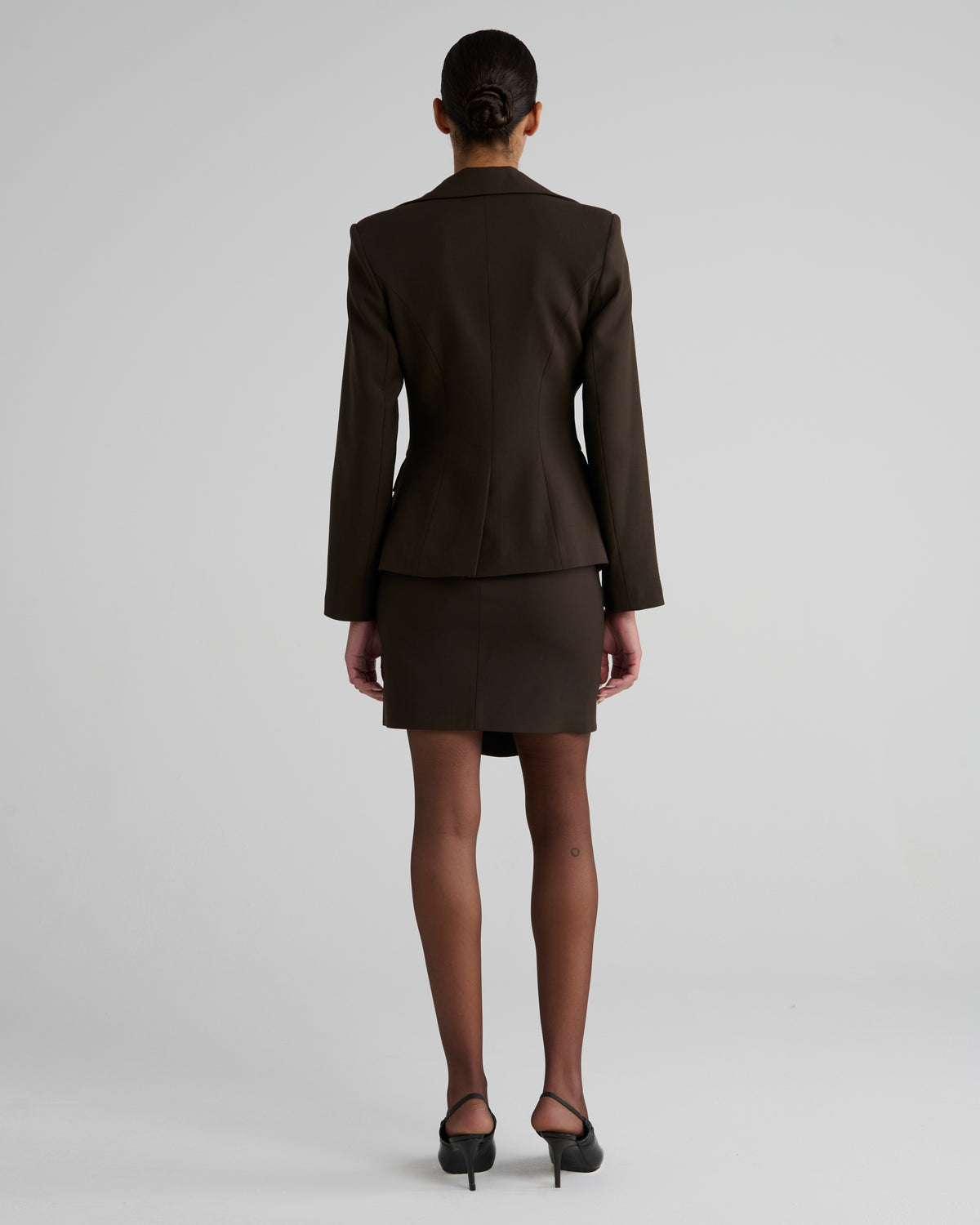 Dorazio Blazer in brown Wool Crepe