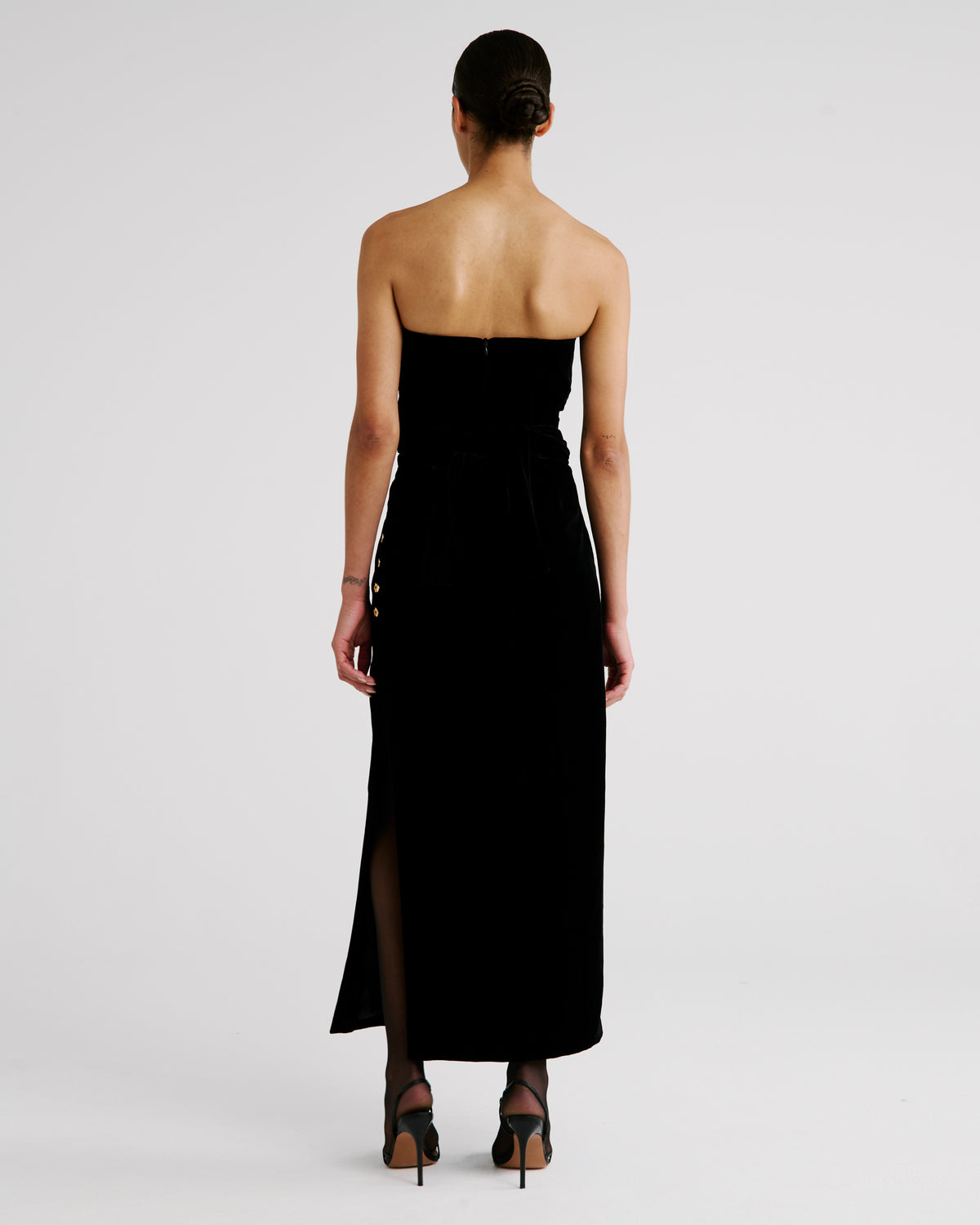 Jenney Dress in black Silk Velvet