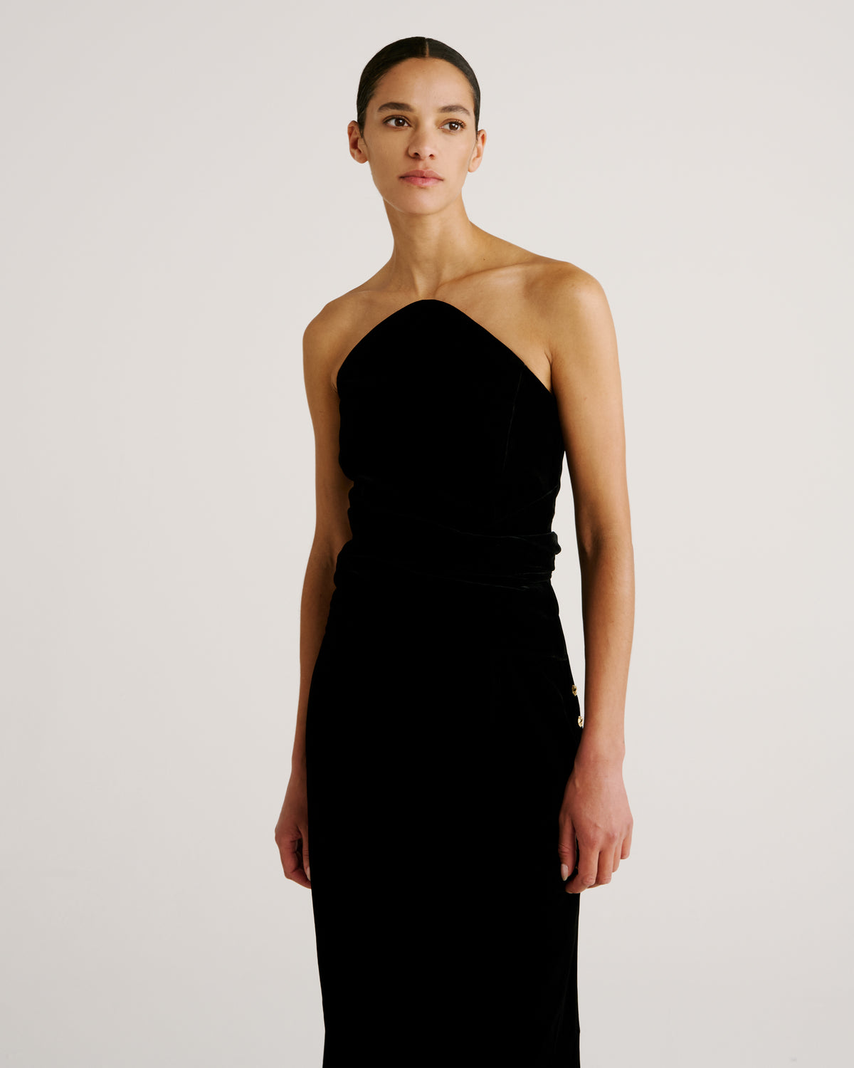 Jenney Dress in black Silk Velvet