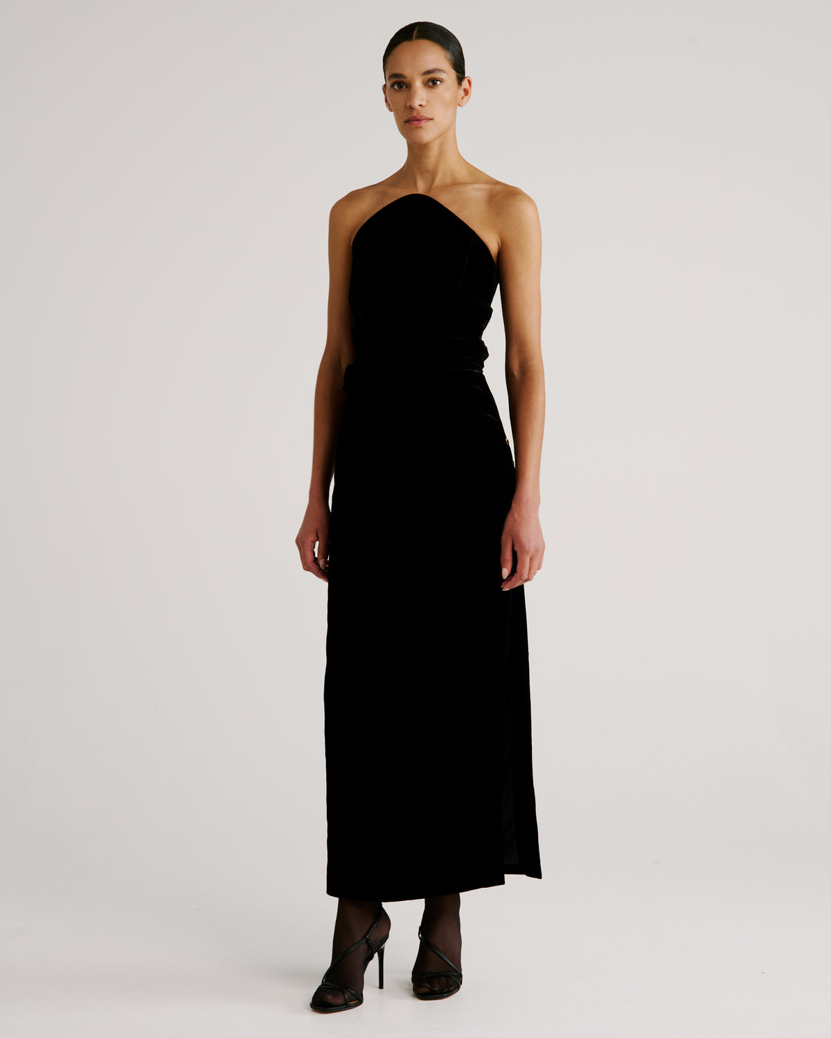 Jenney Dress in black Silk Velvet