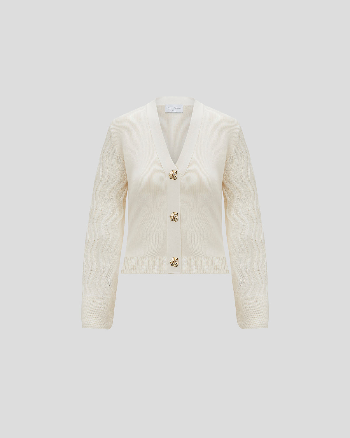 Wei Wei cardigan in a sculptural cashmere and cotton blend