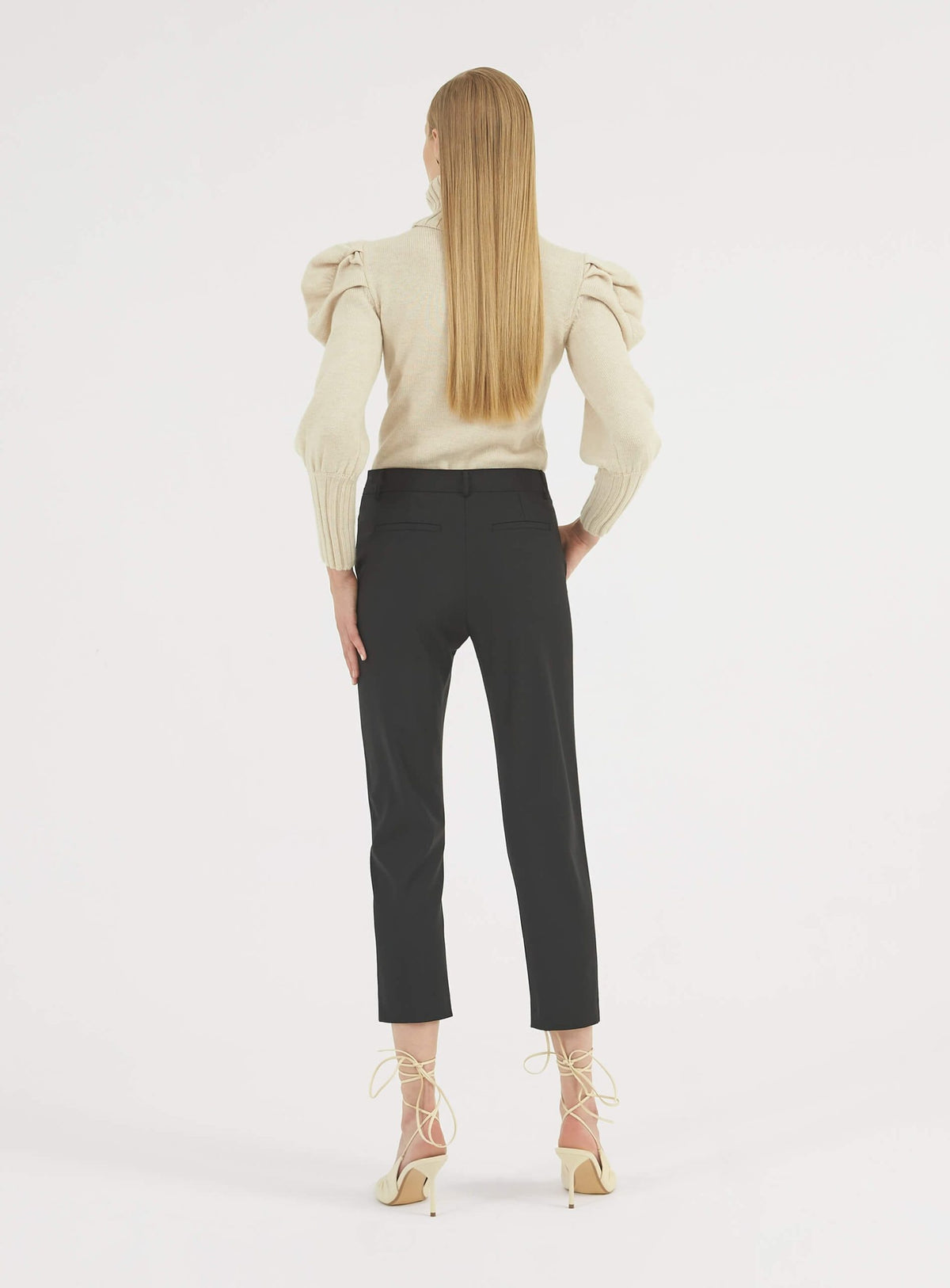 Georgia Knit Sweater in ecru Zegna Cashwool® Merino Wool