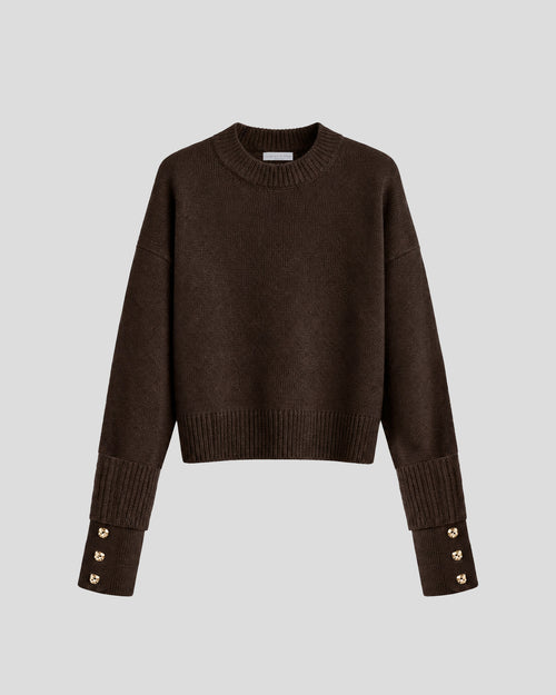 Aaron Sweater in brown Zegna Cashwool® Merino Wool
