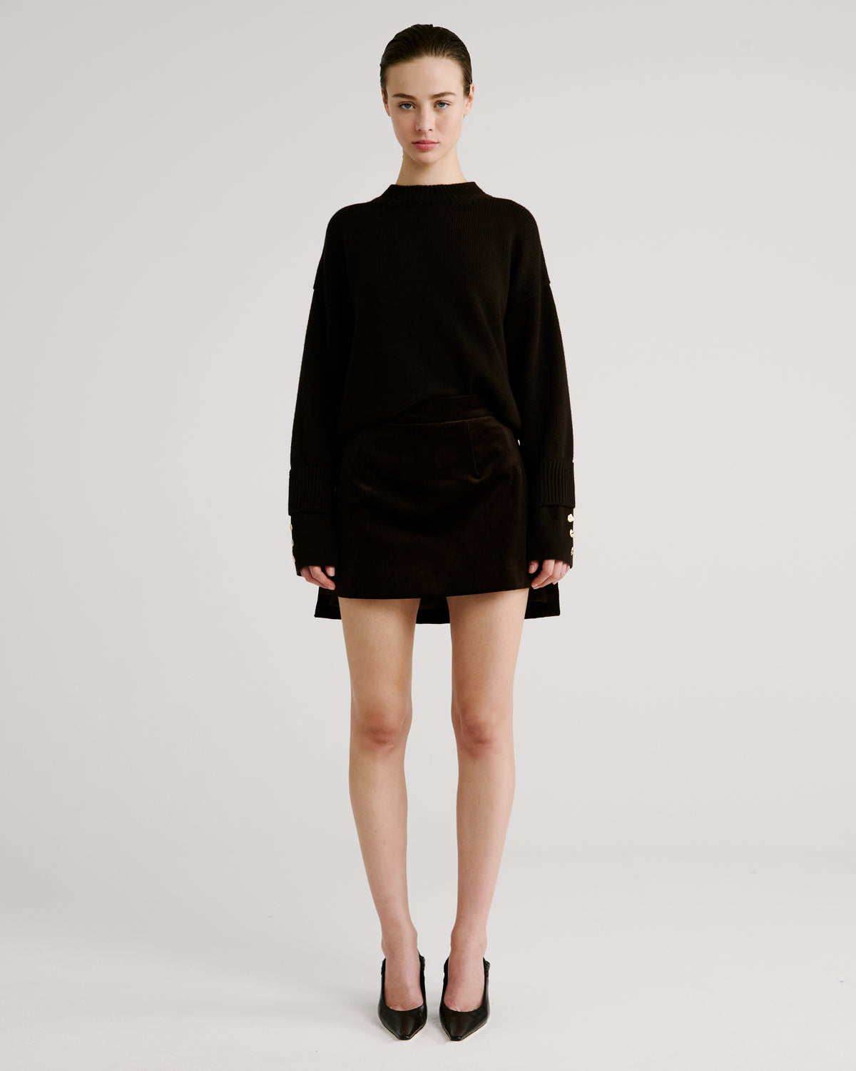 Aaron Sweater in brown Zegna Cashwool® Merino Wool