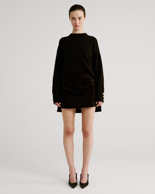 Aaron Sweater in brown Zegna Cashwool® Merino Wool