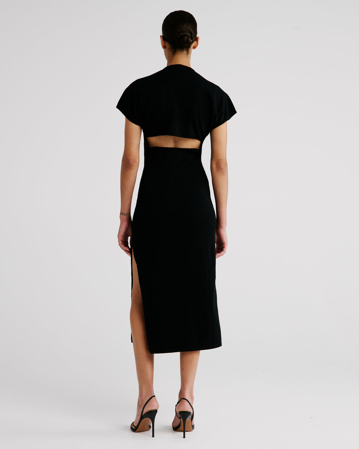 Accardi Knit Dress in black Viscose