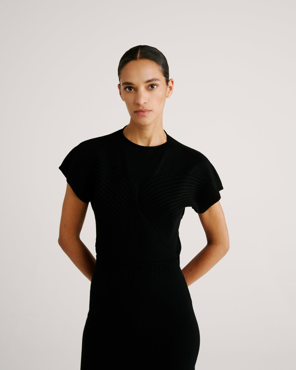 Accardi Knit Dress in black Viscose