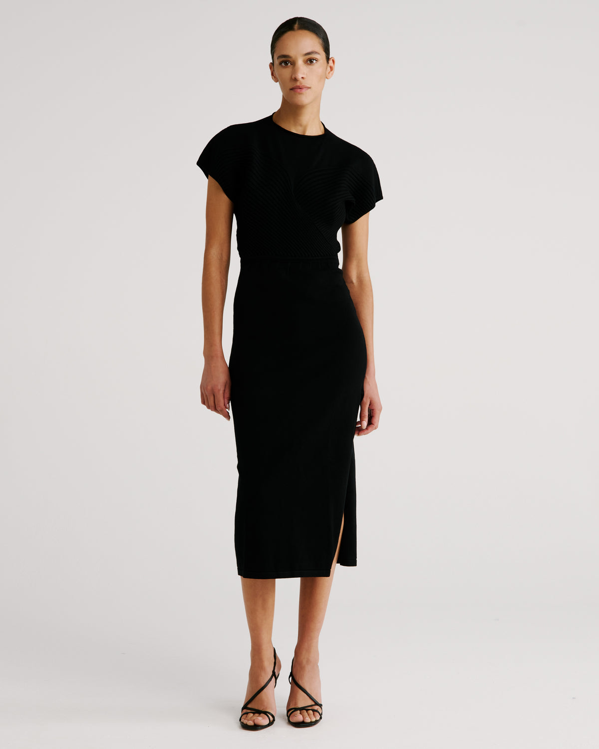 Accardi Knit Dress in black Viscose